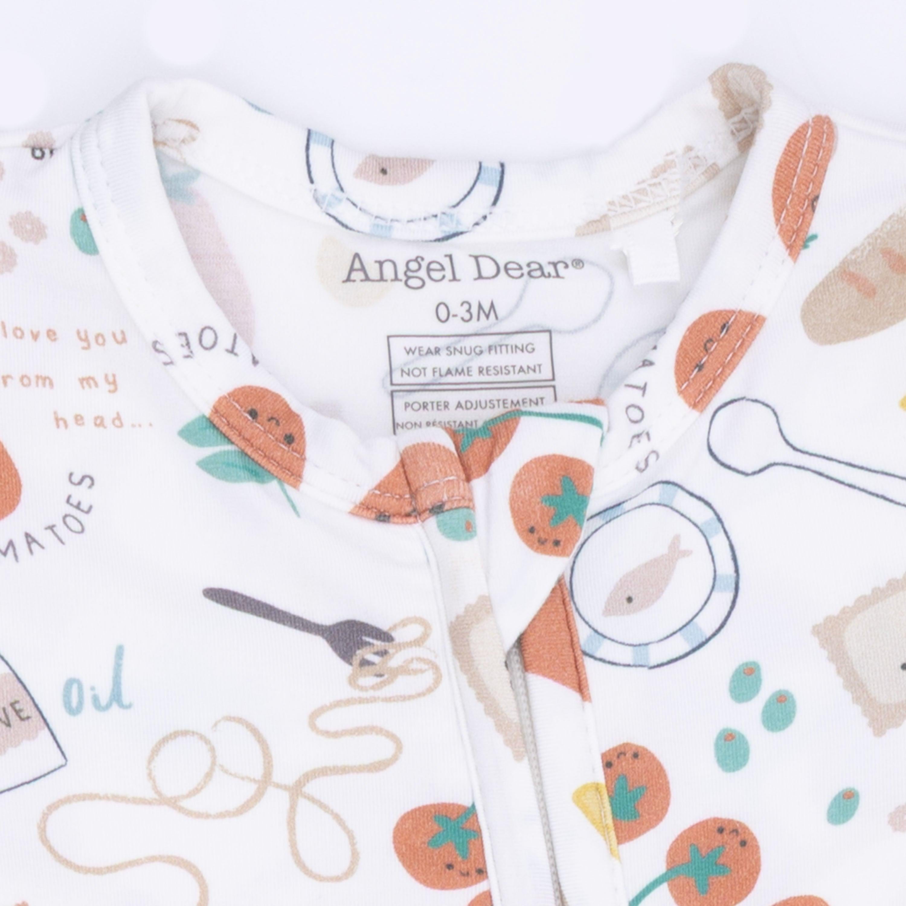 Angel Dear Pasta Lovers 2 Way Zipper Footie