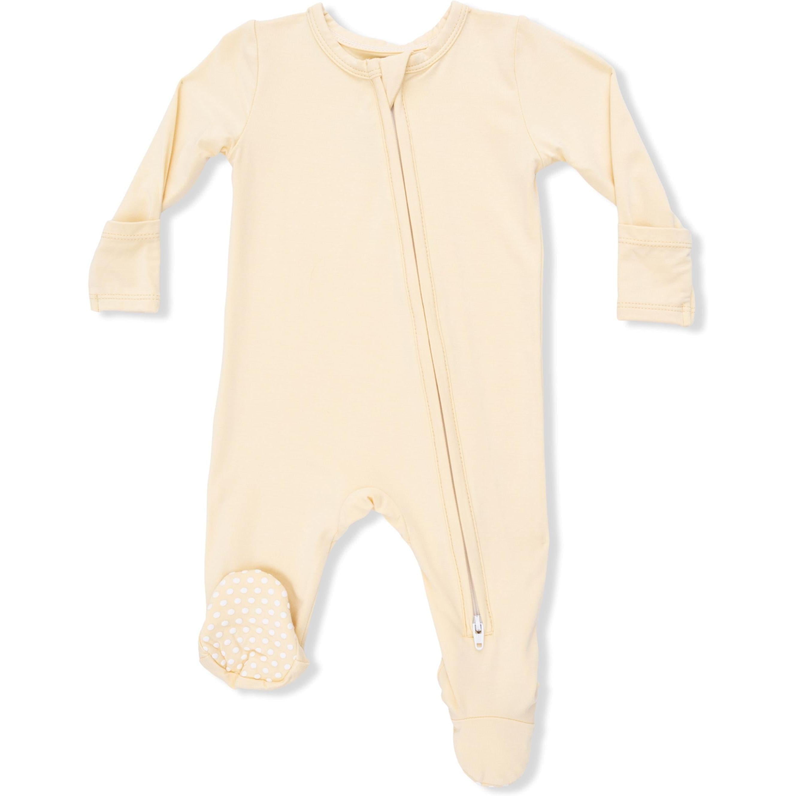 Angel Dear Solid Italian Straw 2 Way Zipper Footie