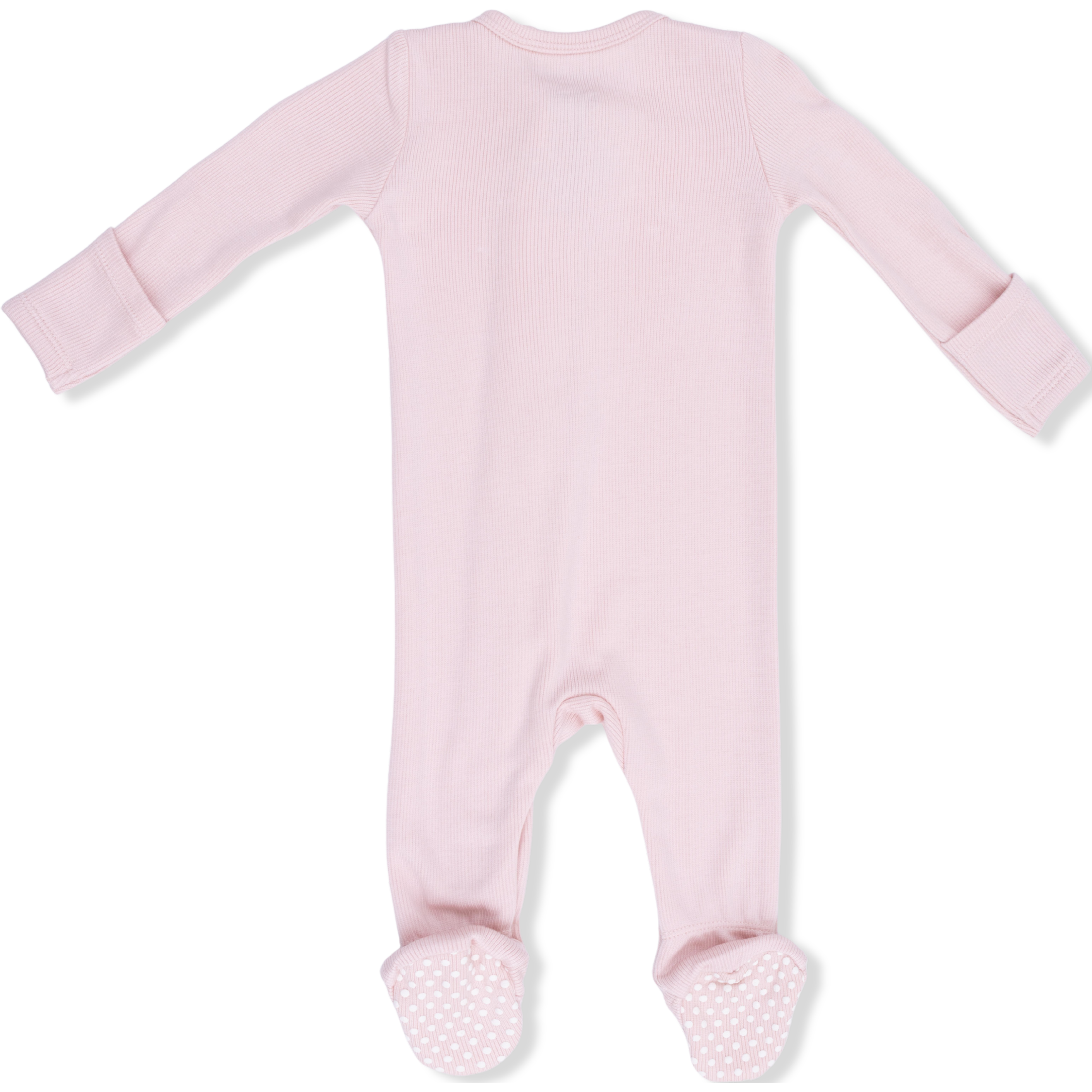 Angel Dear Solid Veiled Pink 2 Way Zipper Footie