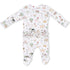 Angel Dear Cute Farm Animals Pink 2 Way Ruffle Back Zipper Footie