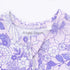 Angel Dear Lacy Lavender Floral 2 Way Ruffle Back Zipper Footie