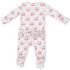 Angel Dear Sweet Strawberries 2 Way Ruffle Back Zipper Footie