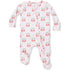 Angel Dear Sweet Strawberries 2 Way Ruffle Back Zipper Footie