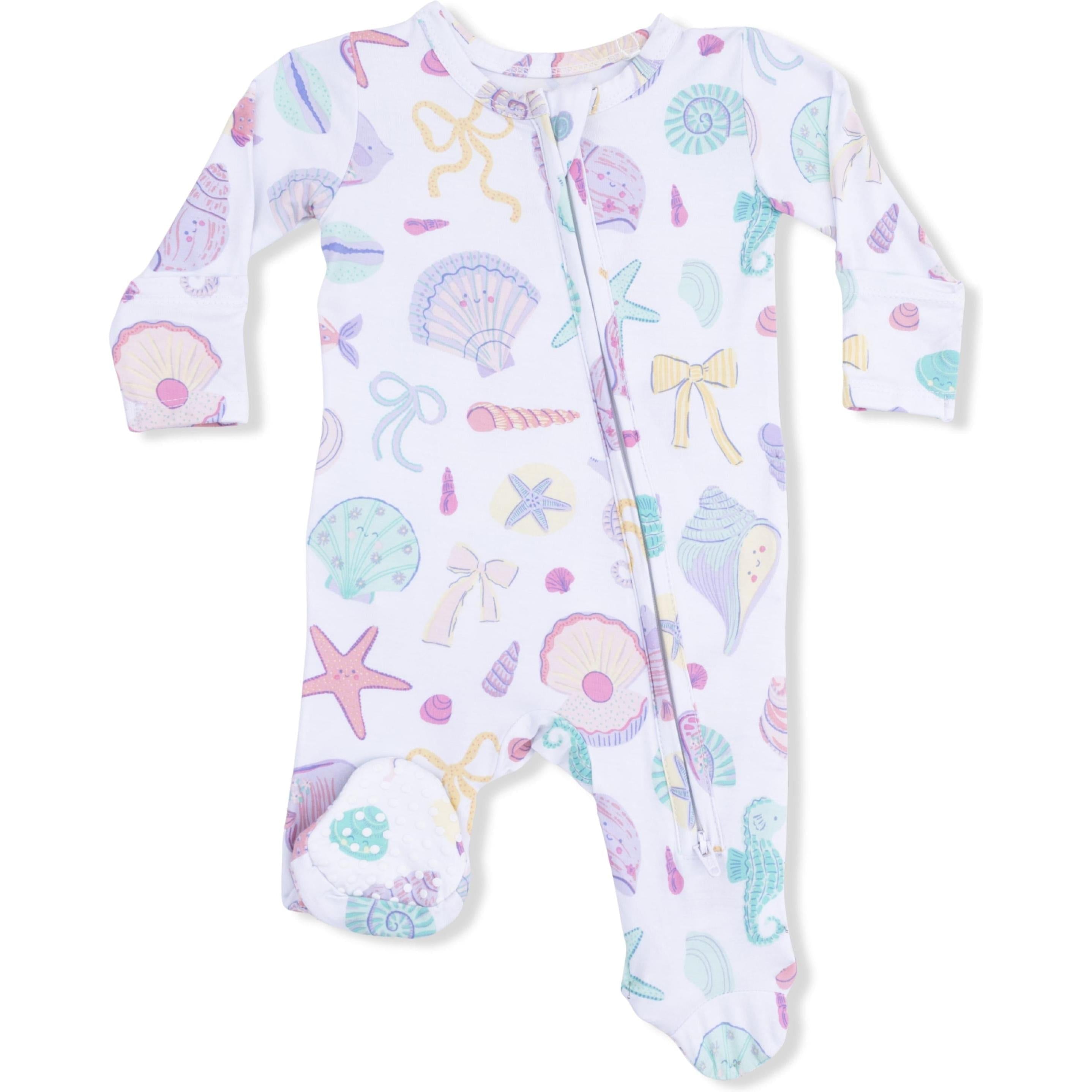 Angel Dear Beach Days 2 Way Ruffle Back Zipper Footie