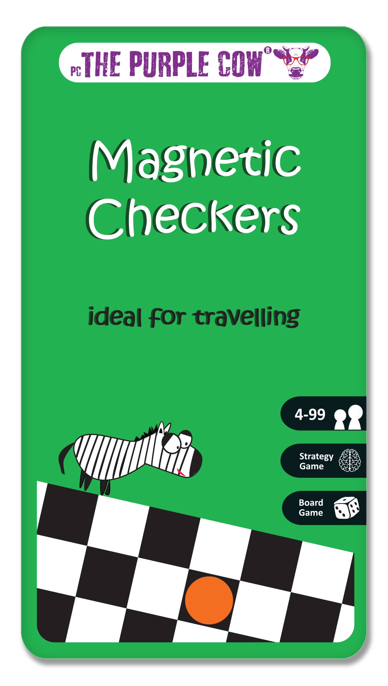 The Purple Cow America Inc. - Travel Game - Checkers