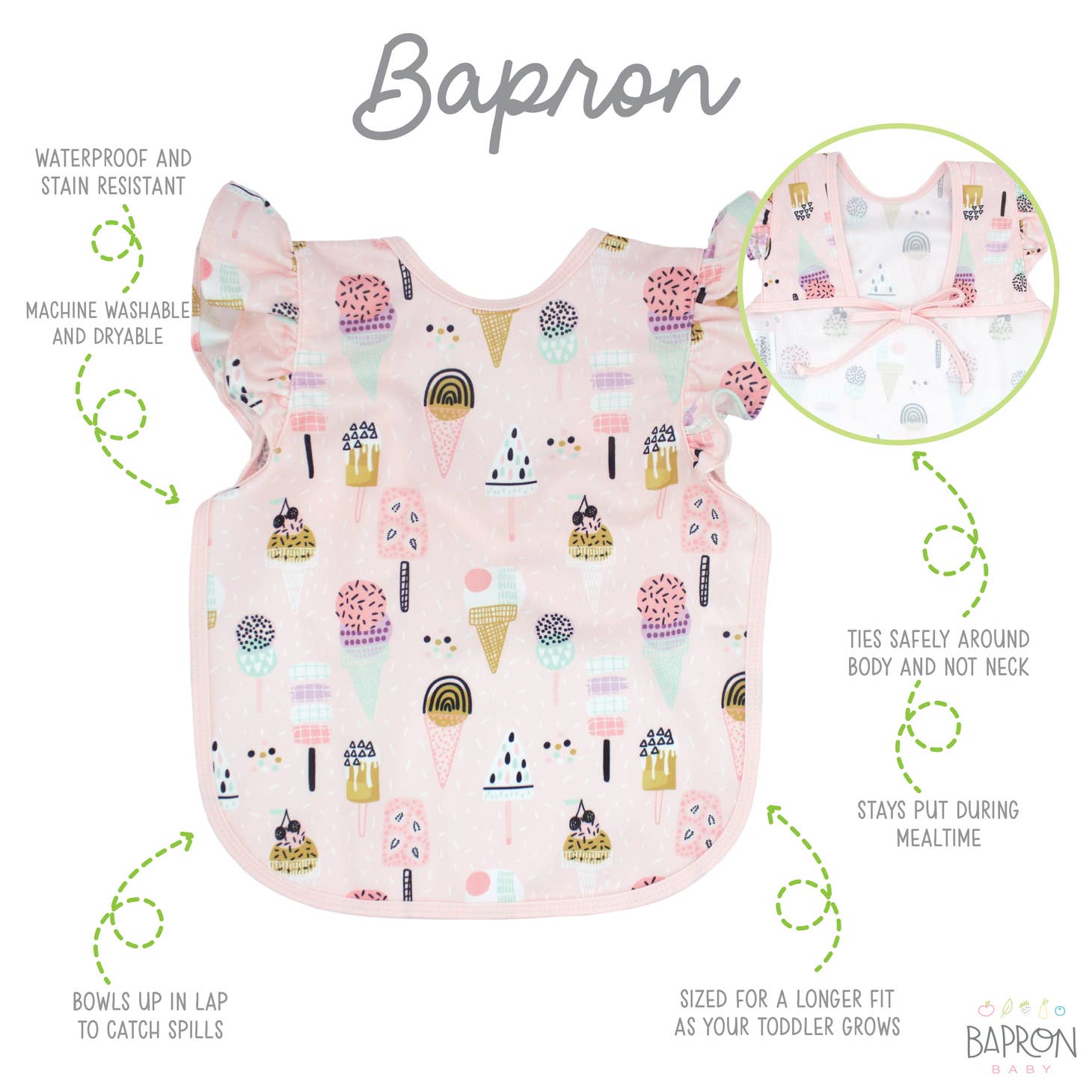 Bapron - The Original Bib + Apron - Toddler (6m - 3T)