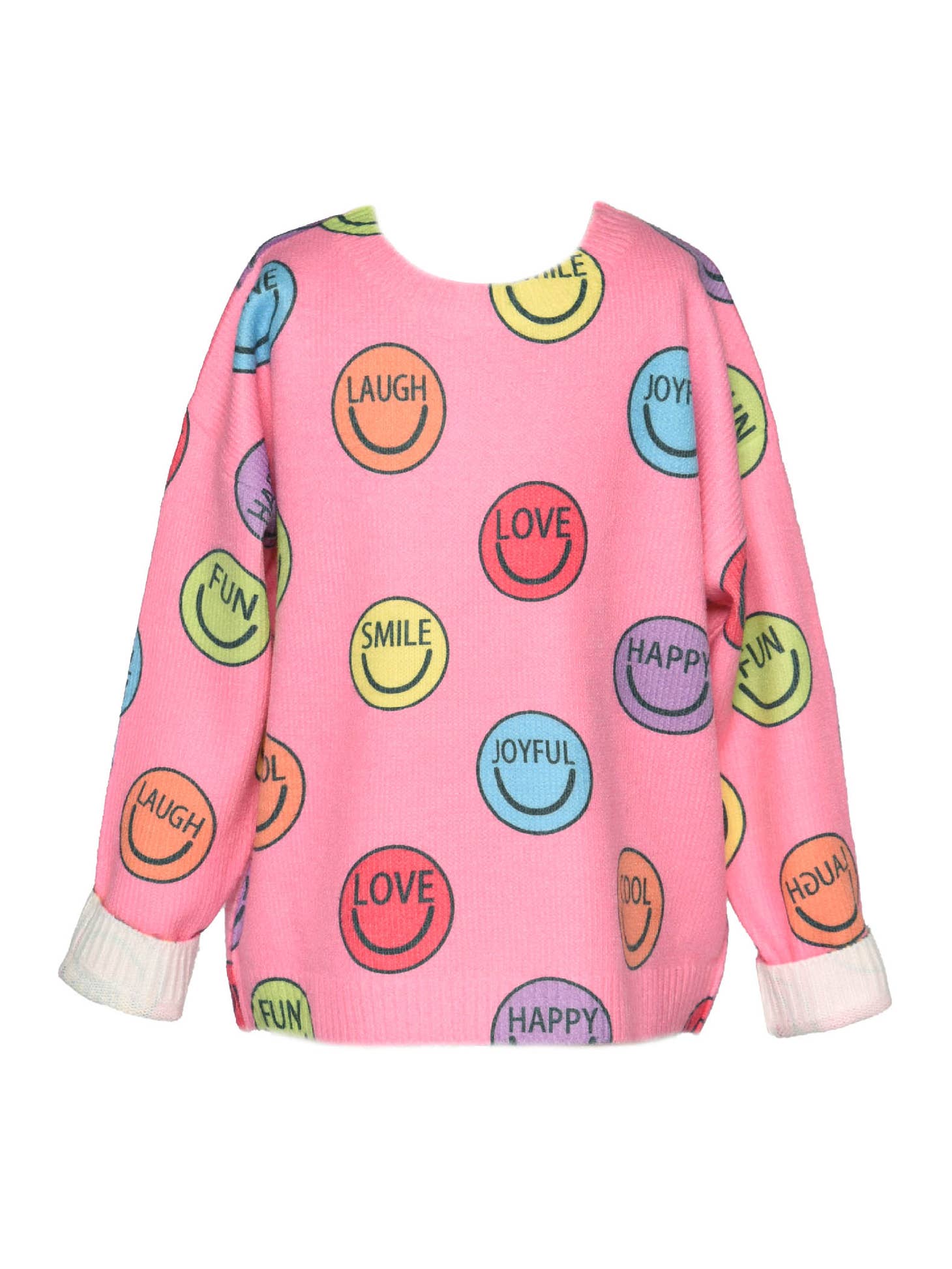 Happy Face Print Sweater