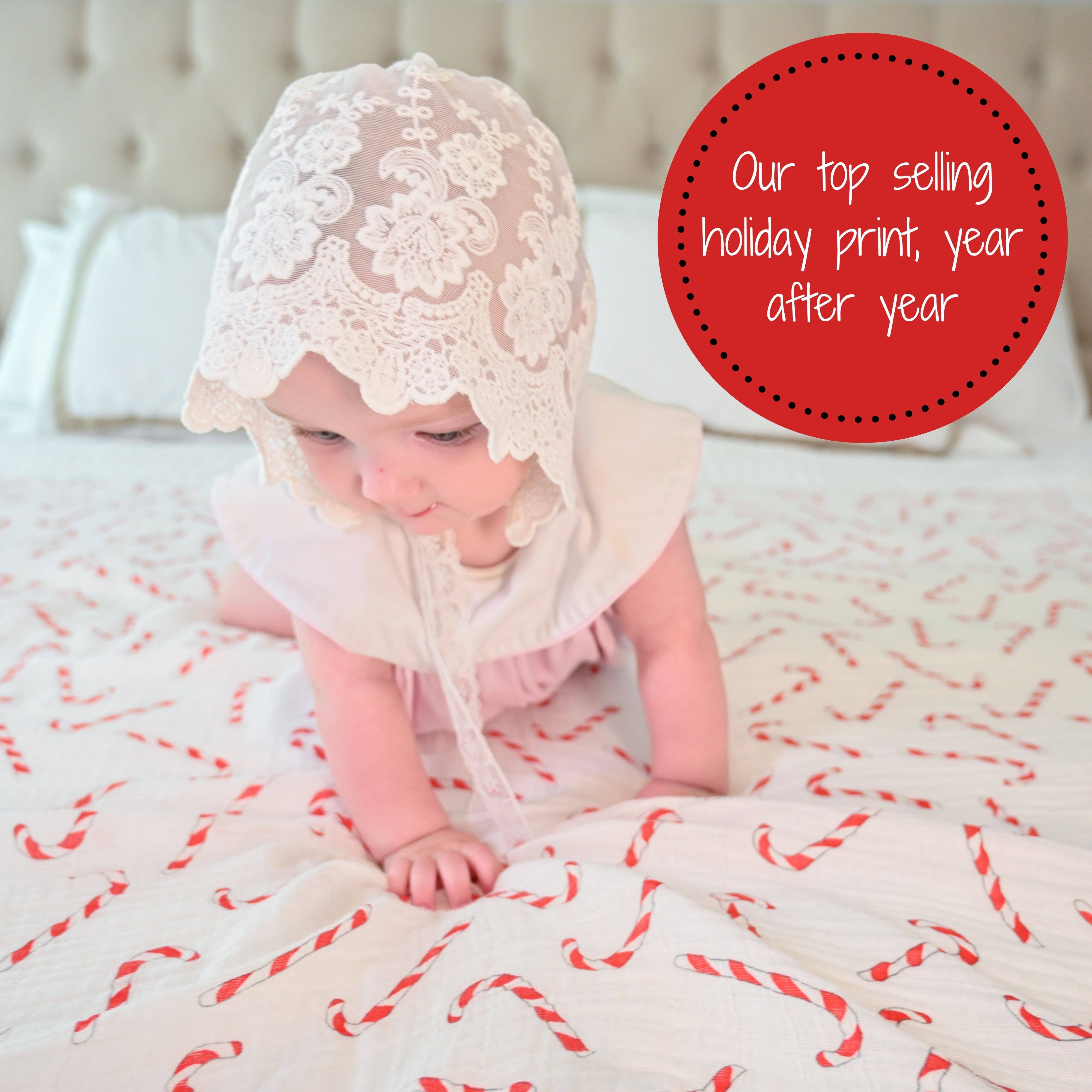LollyBanks - Mint To Be Together Christmas Holiday Baby Swaddle Blanket