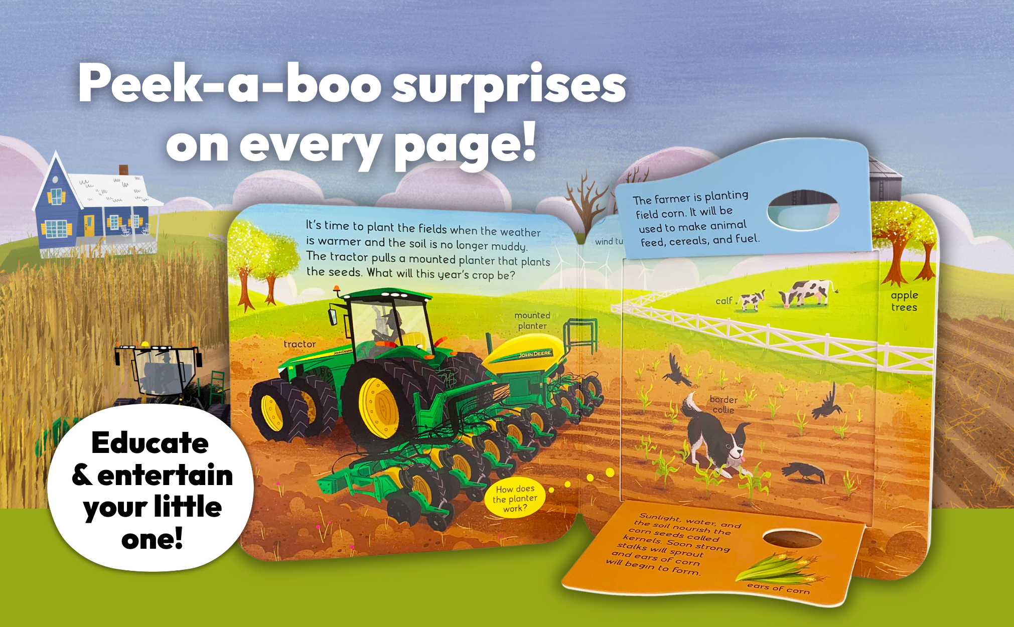 Cottage Door Press - John Deere Kids Dirt Lift a Flap Board Book
