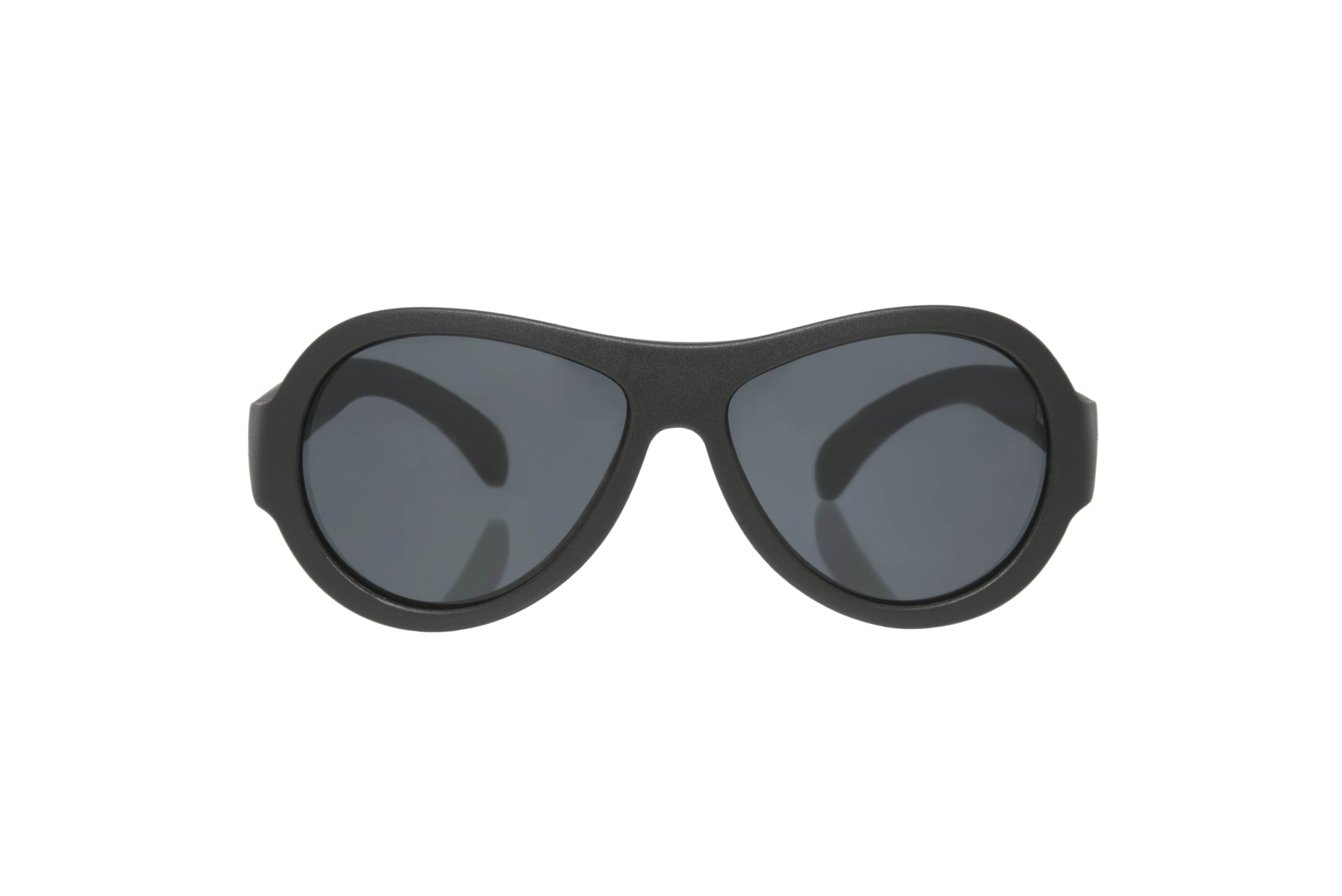 Jet Black Aviator Kids Sunglasses