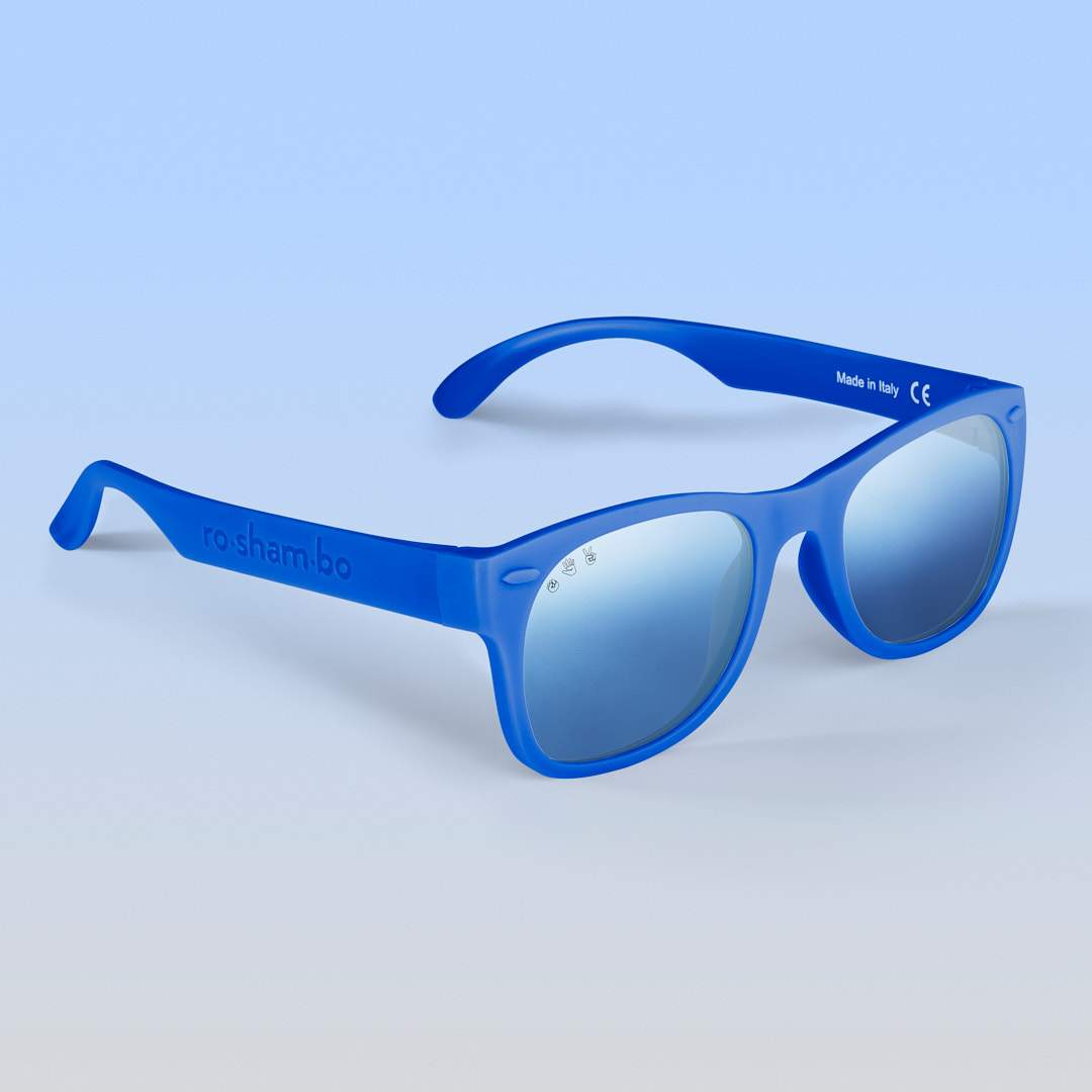 Roshambo Eyewear - Royal Blue Sunglasses: Toddler (Ages 2-4) / Chrome Polarized Lens