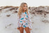 Kids Teal Surf Life Zip Rash Guard One Piece Swimsuit