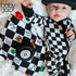 Baby Jack and Company - Racing Flag Baby NASCAR Tag Stroller Toy 10" x 10"