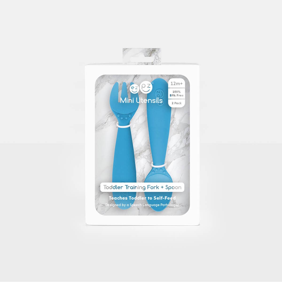 ezpz - Mini Utensils (Toddler 12+ months): Blush