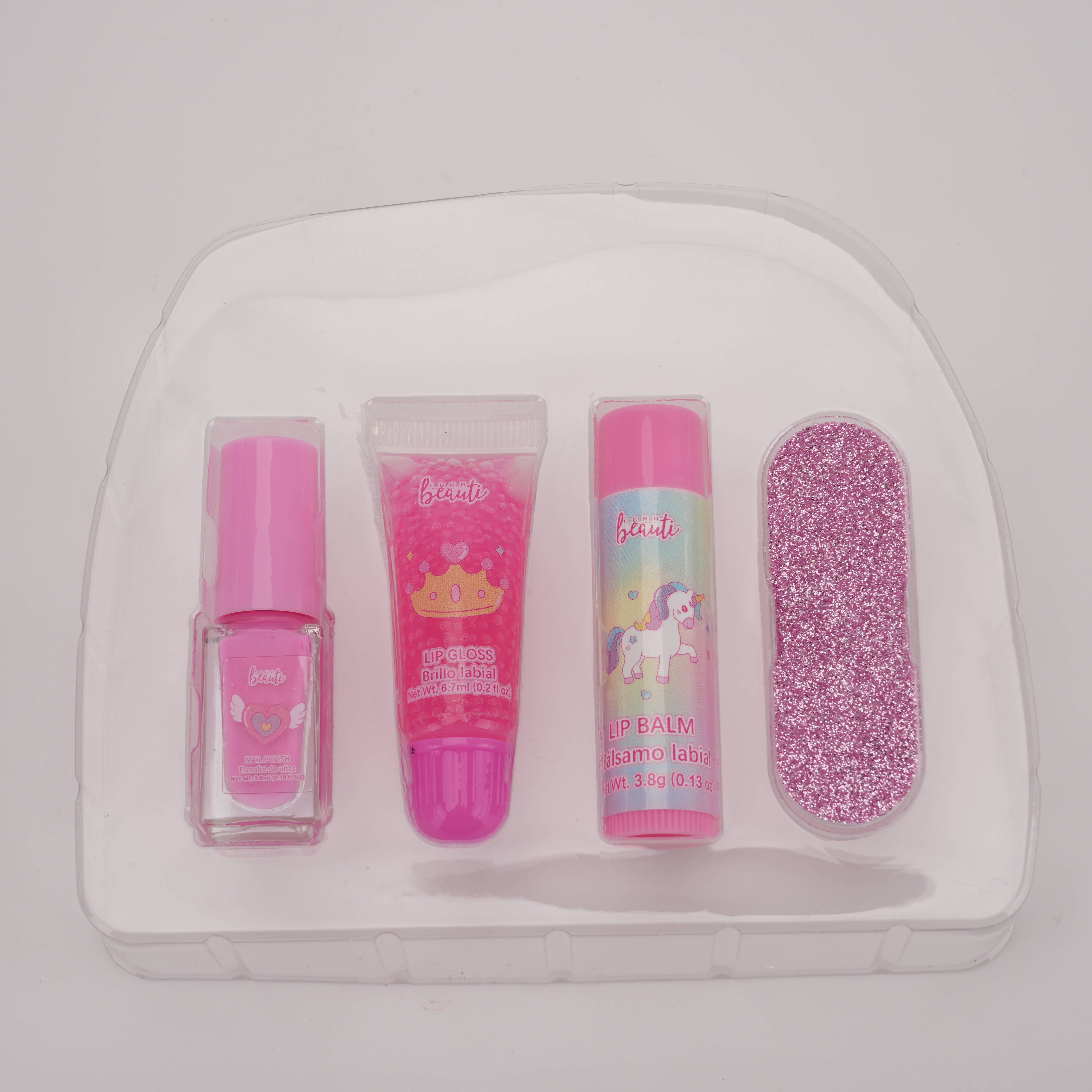 Unicorn Sparkle Backpack Kids Makeup Nail Polish Lip gloss