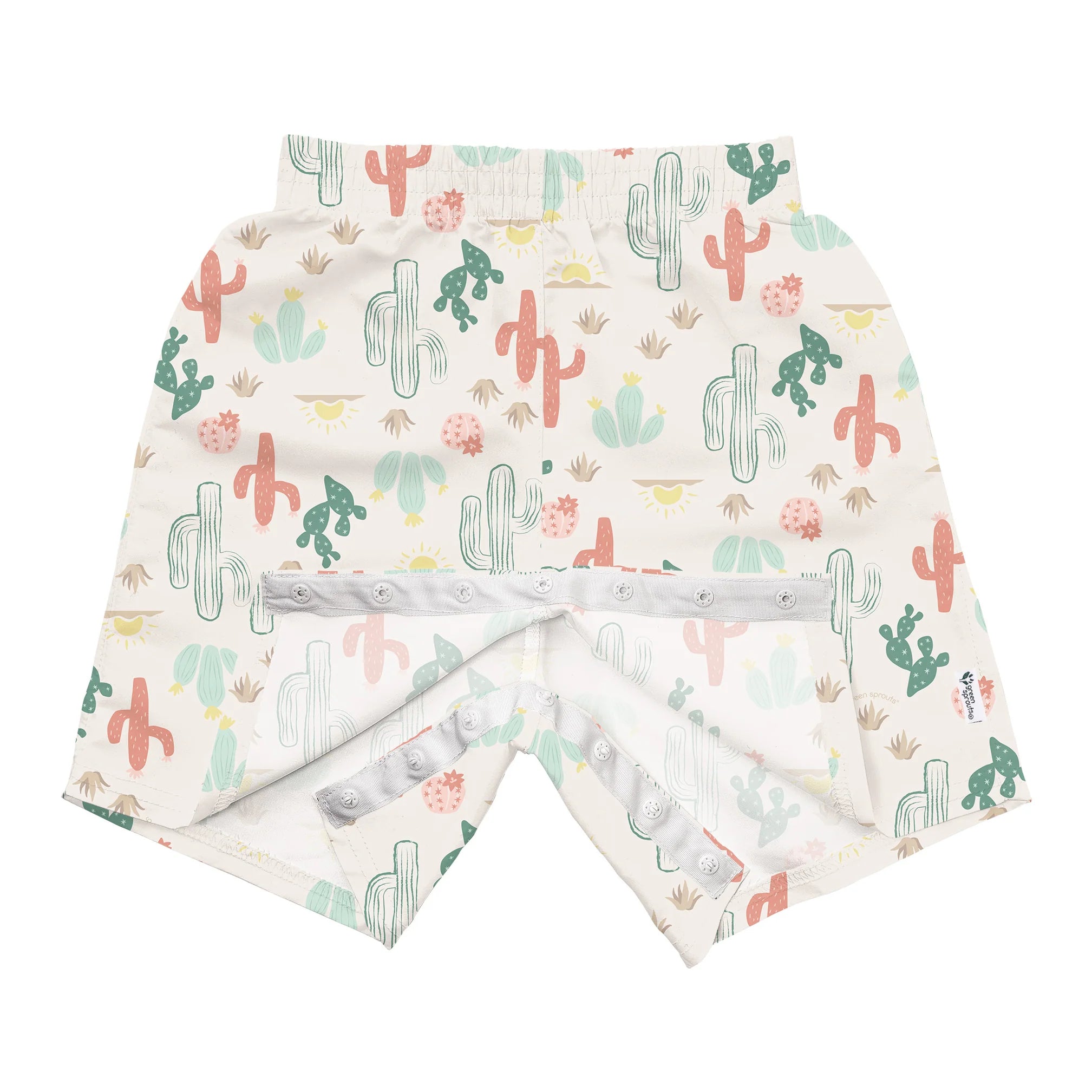 Easy-Change Eco Swim Trunks- Light Sand Cactus