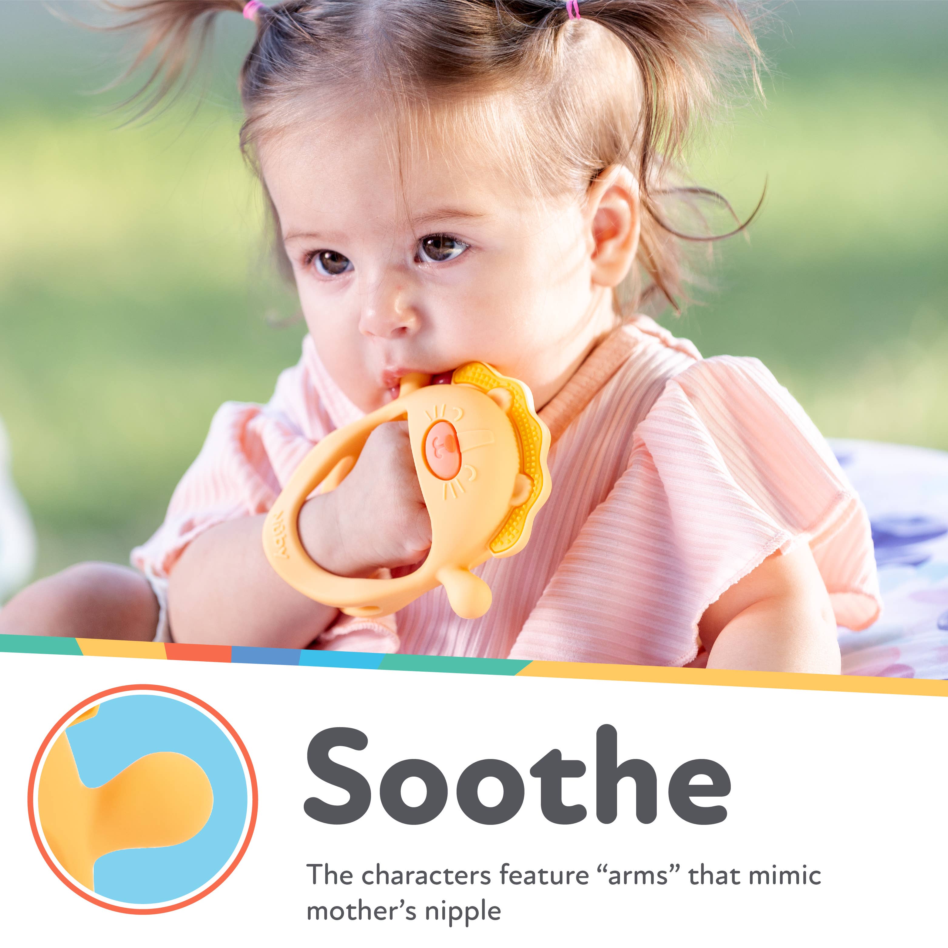 Silicone Teething Mittens: Lion