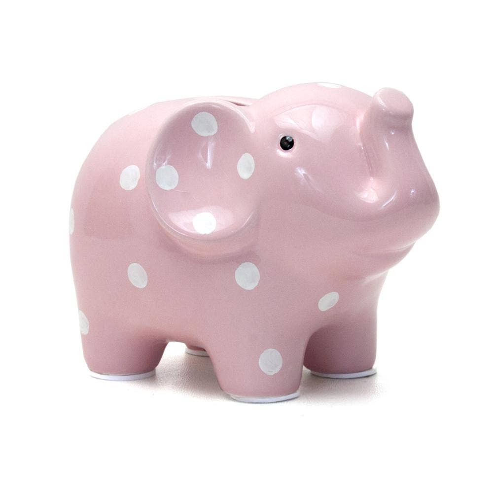 Child To Cherish® - Polka Dot Elephant Bank: Blue