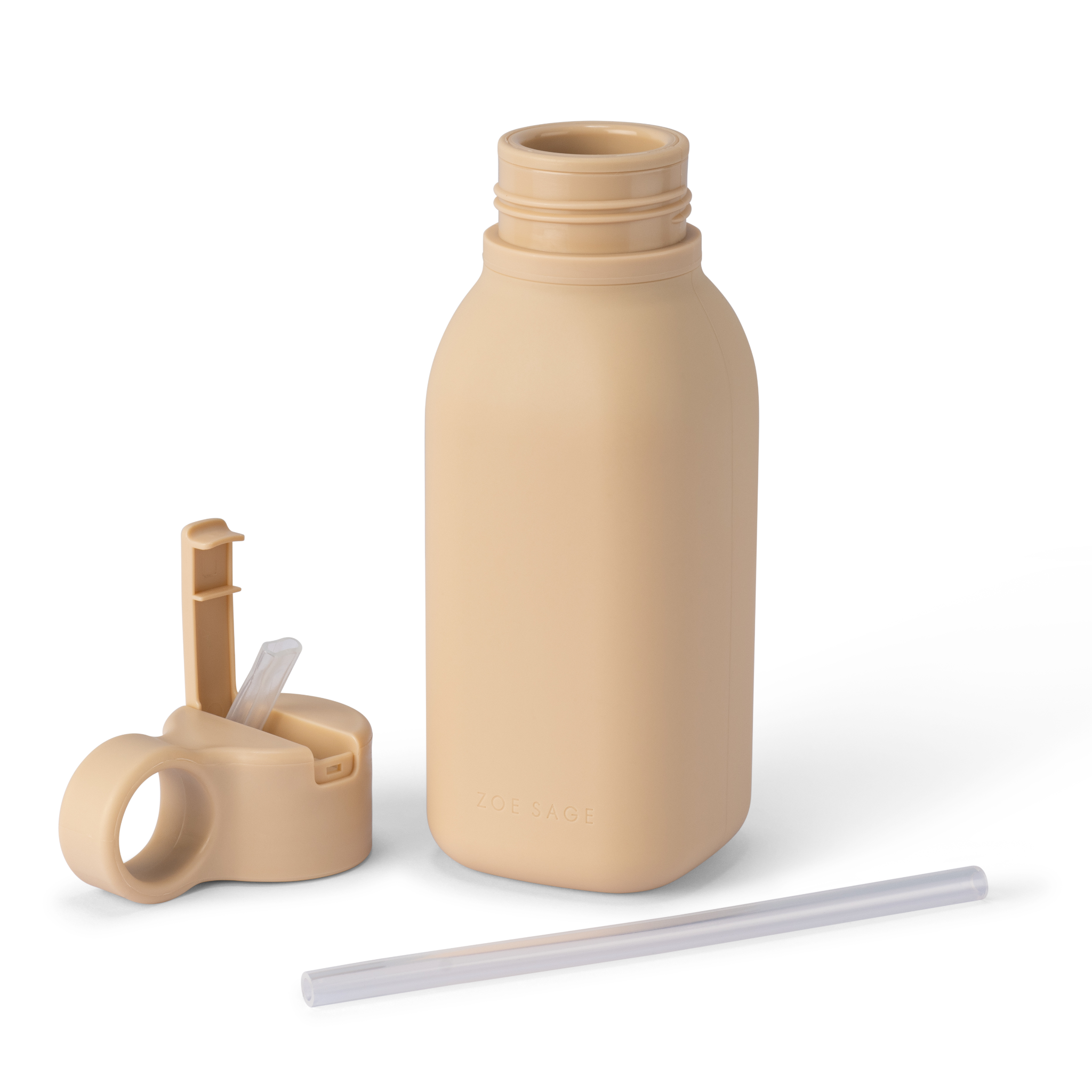 Zoe Sage - Silicone Water Bottle 450ml | Wheat