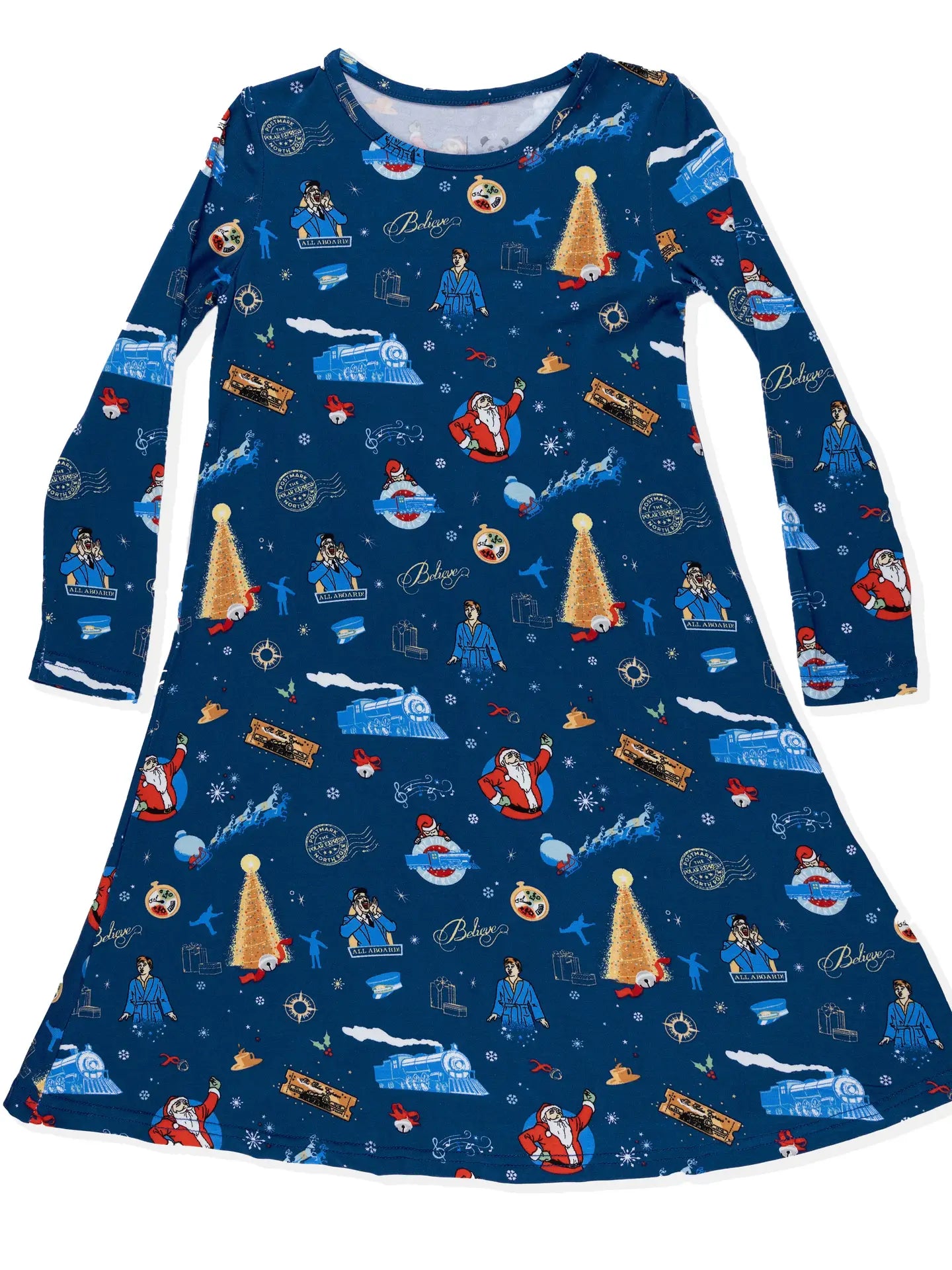 The Polar Express Pajama Preorder-Girls' Long Sleeve Dress-Preorder