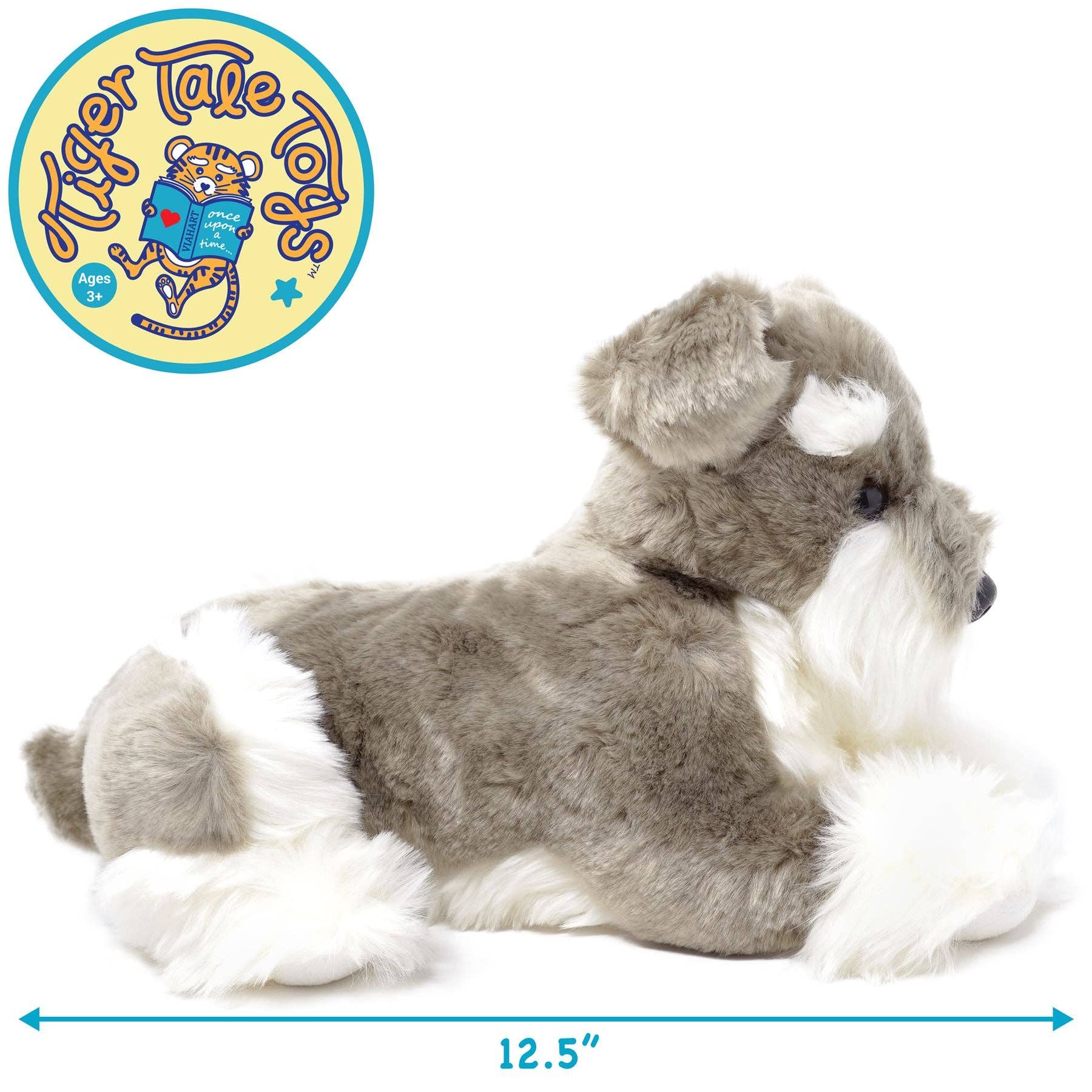 VIAHART Toy Co. - Siegfried The Schnauzer | 13 Inch Stuffed Animal Plush | By TigerHart Toys