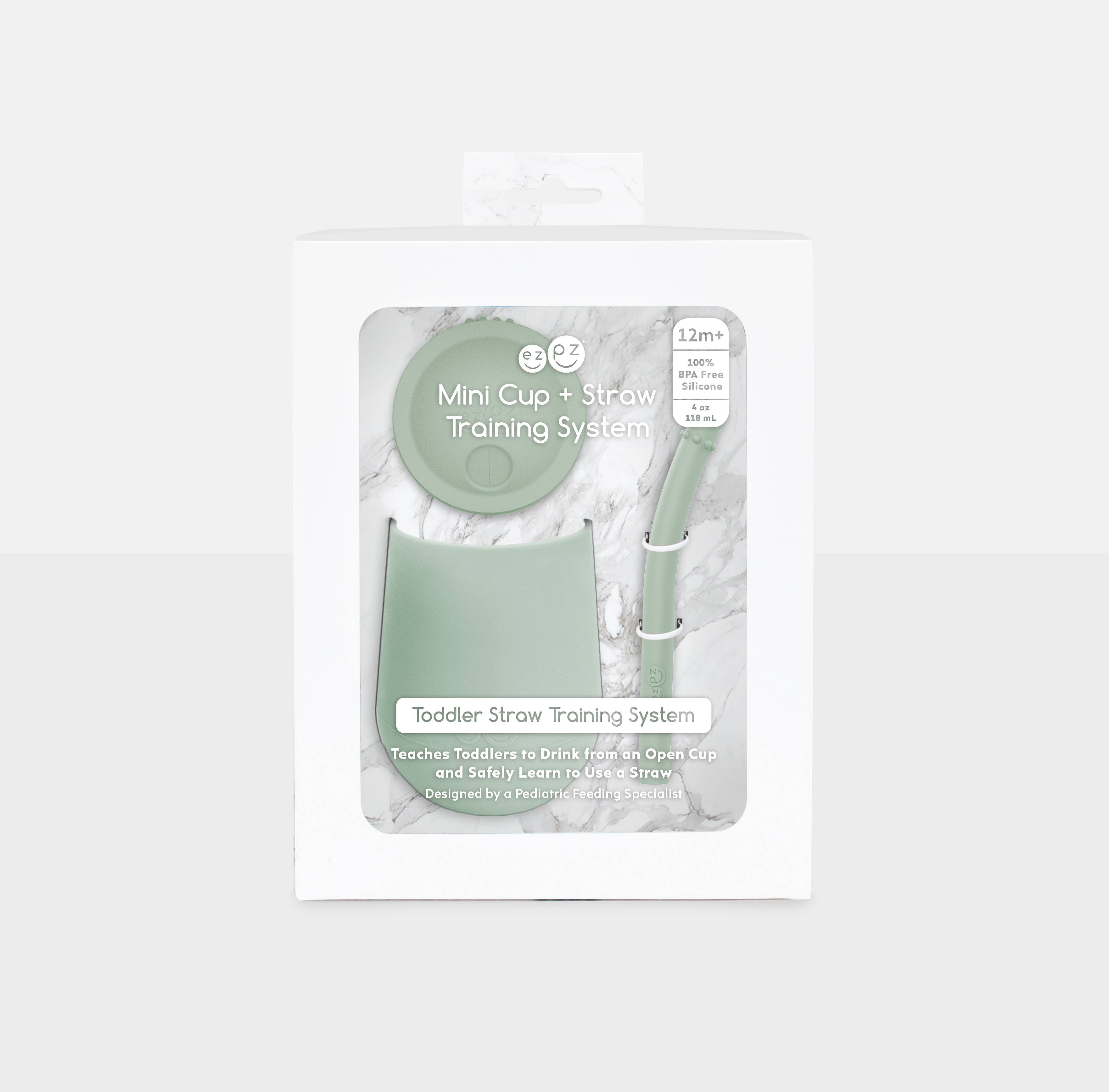 ezpz - Mini Cup + Straw Training System (Baby / Toddler 9+ months): Blush