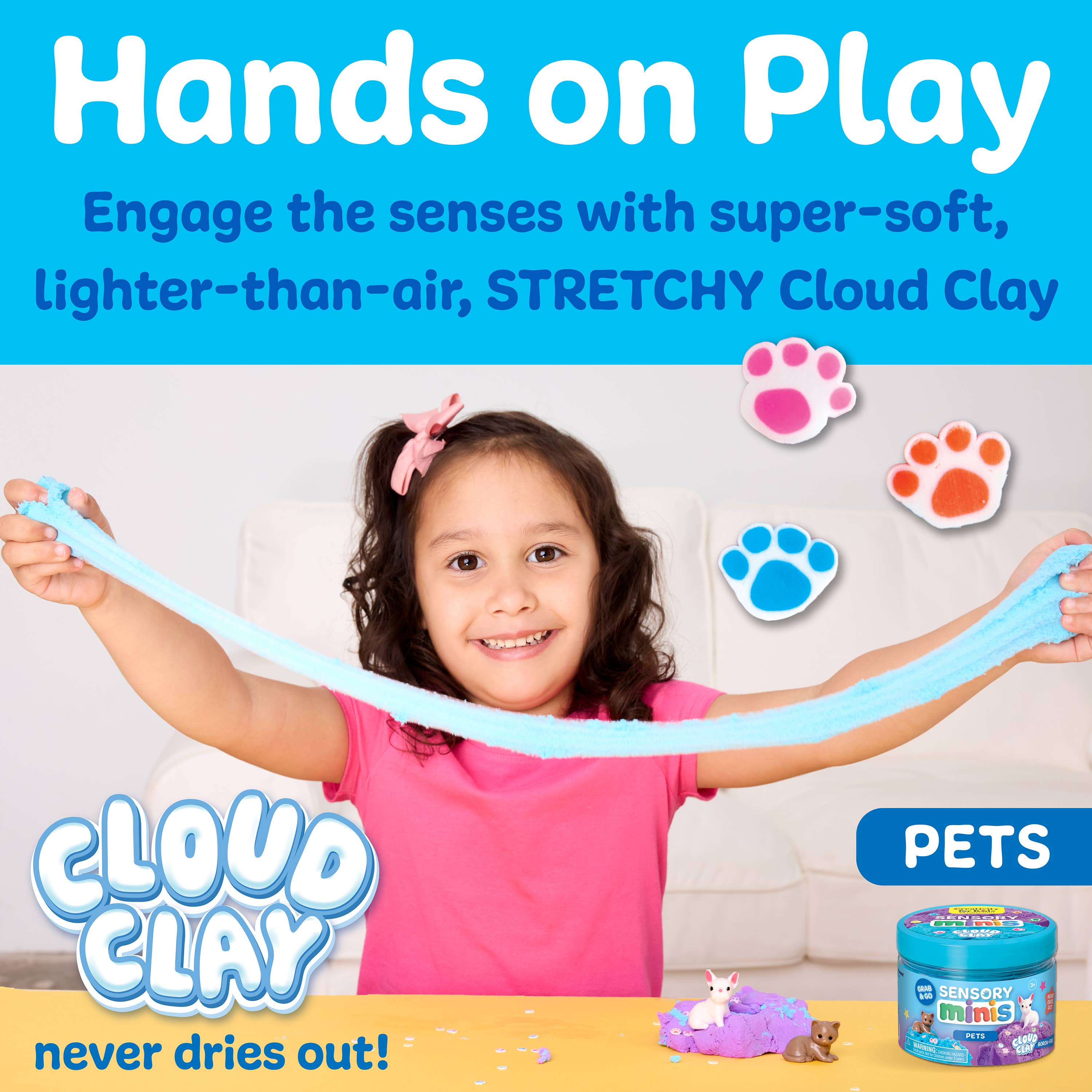 Sensory Mini Play Kit Jar with Cloud Clay: Pets Theme
