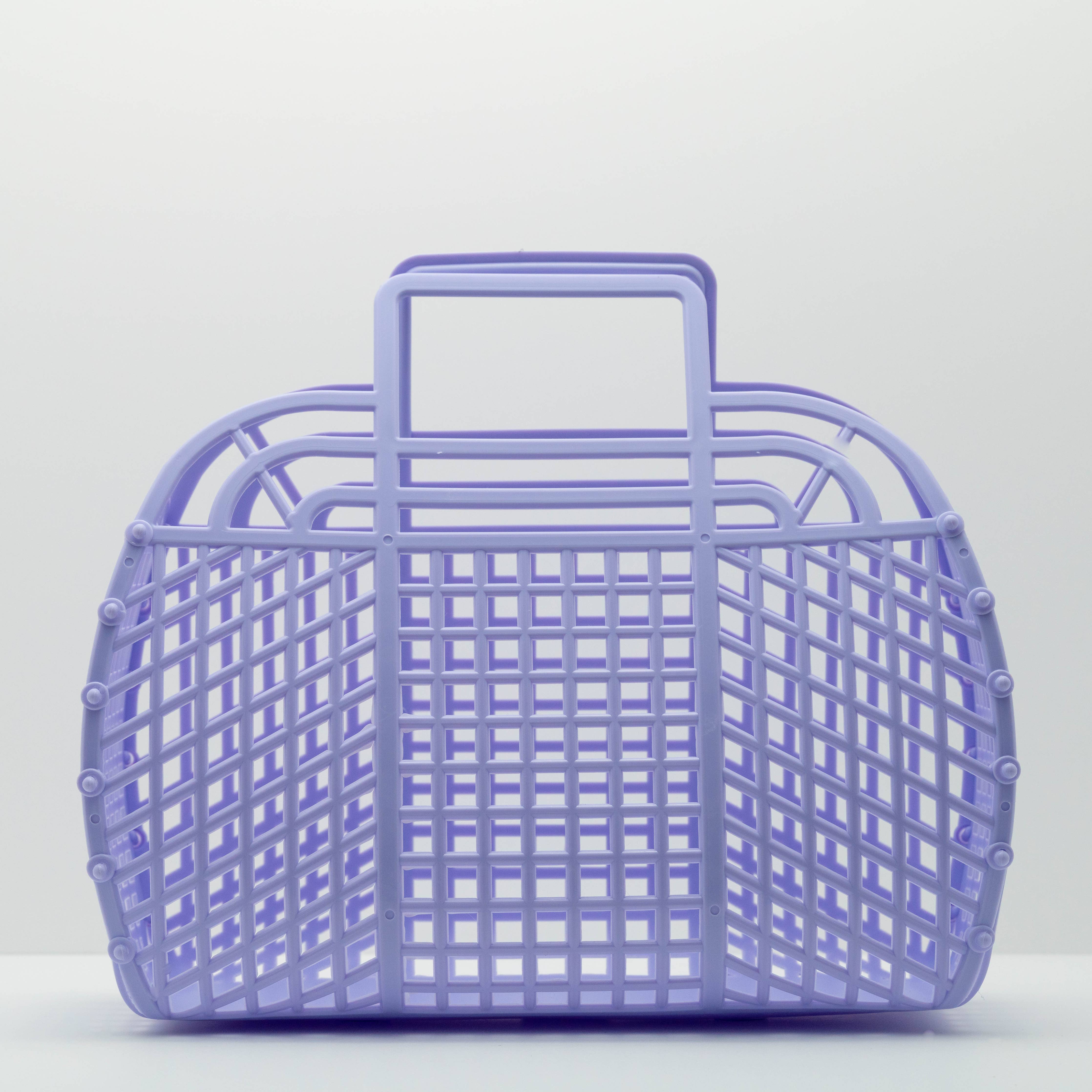 JustforZo boutique, Inc. - Large Retro Jelly Baskets, Summer! - 𝙈𝙖𝙙𝙚 𝙞𝙣 𝙐𝙎𝘼!: Coral