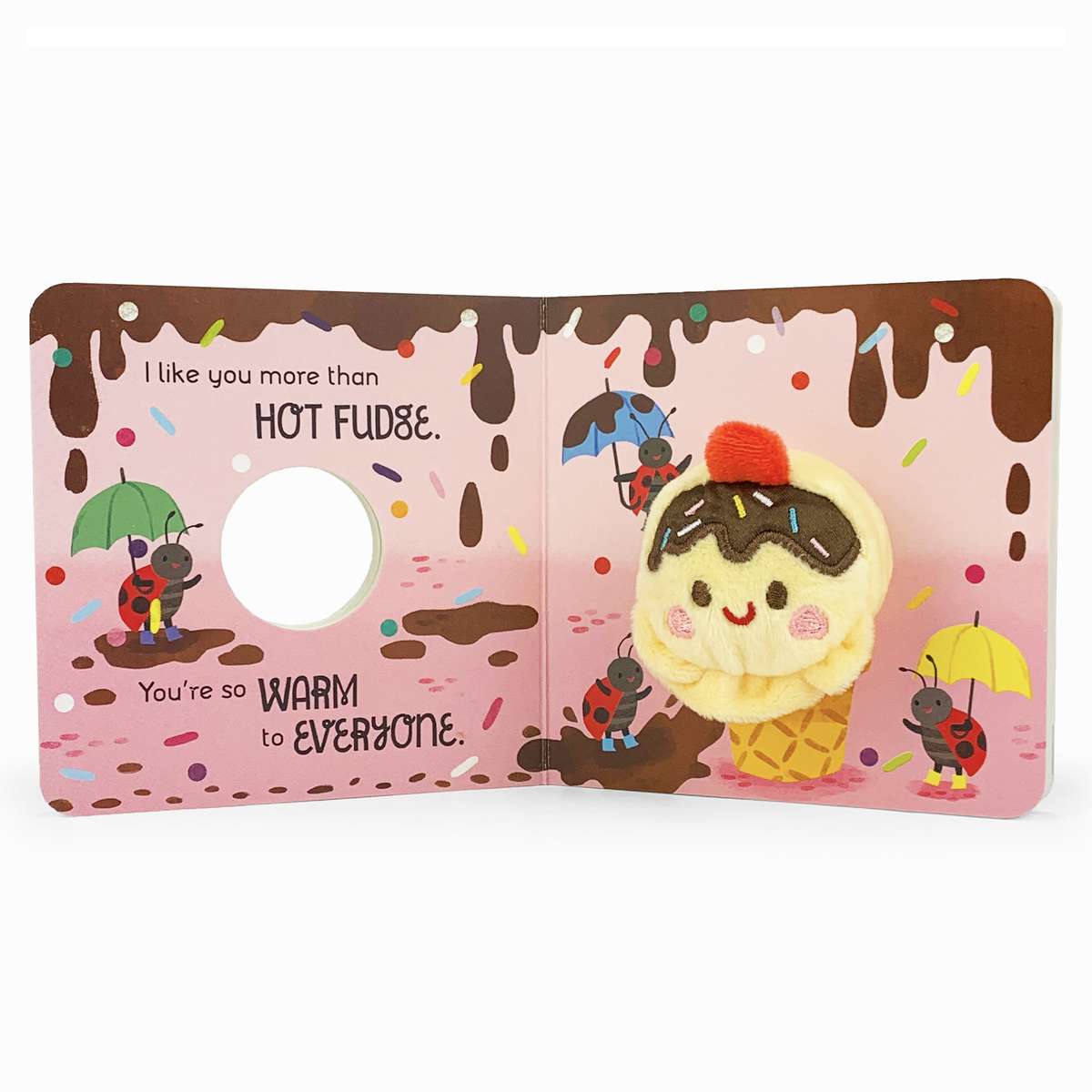 Cottage Door Press - I Like You More Than Ice Cream Food Finger Puppet Board Book