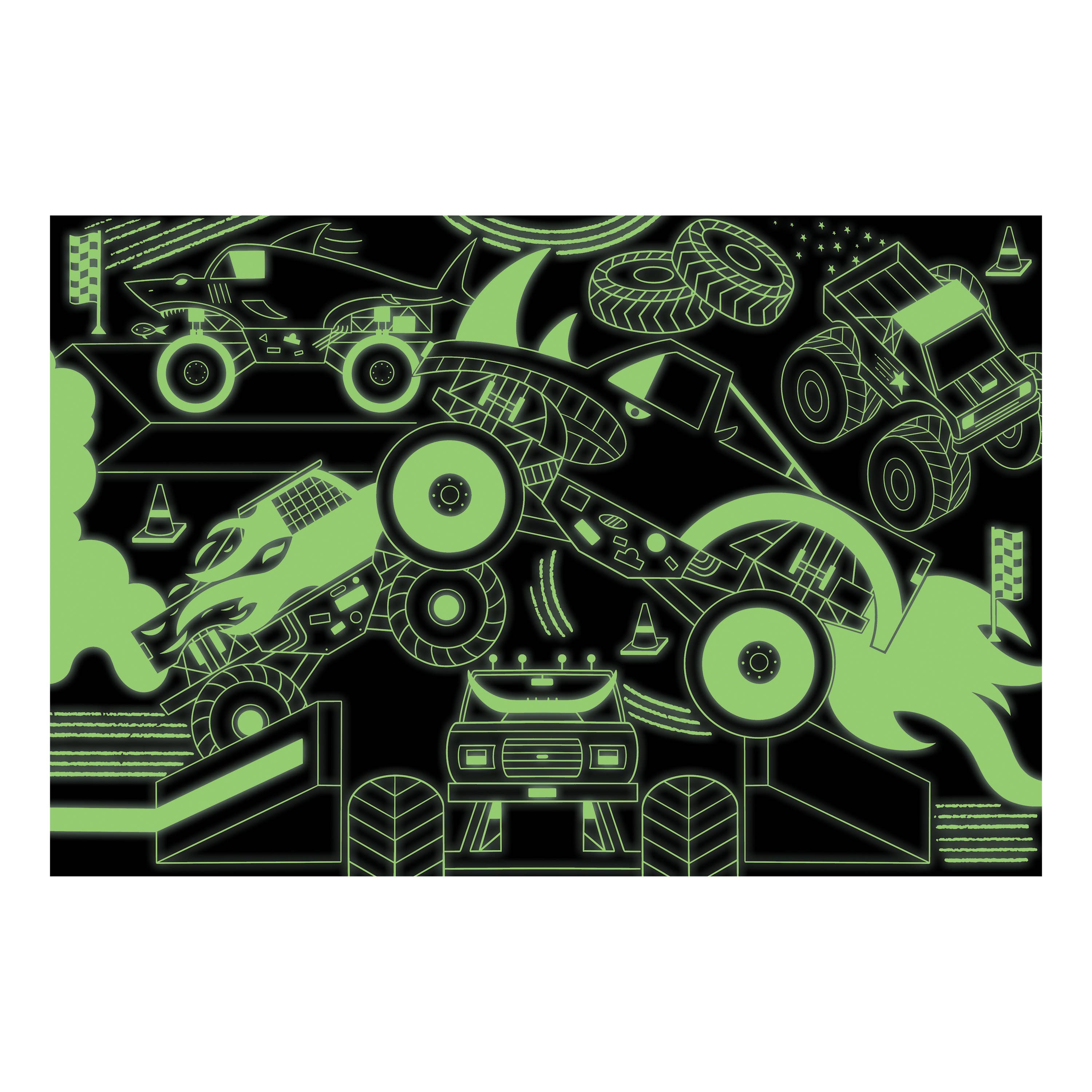 Chronicle Books - Monster Trucks 100 Piece Glow in the Dark Puzzle