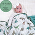 LollyBanks - Dinosaur Toddler 100% Cotton Baby Toddler Muslin Blanket