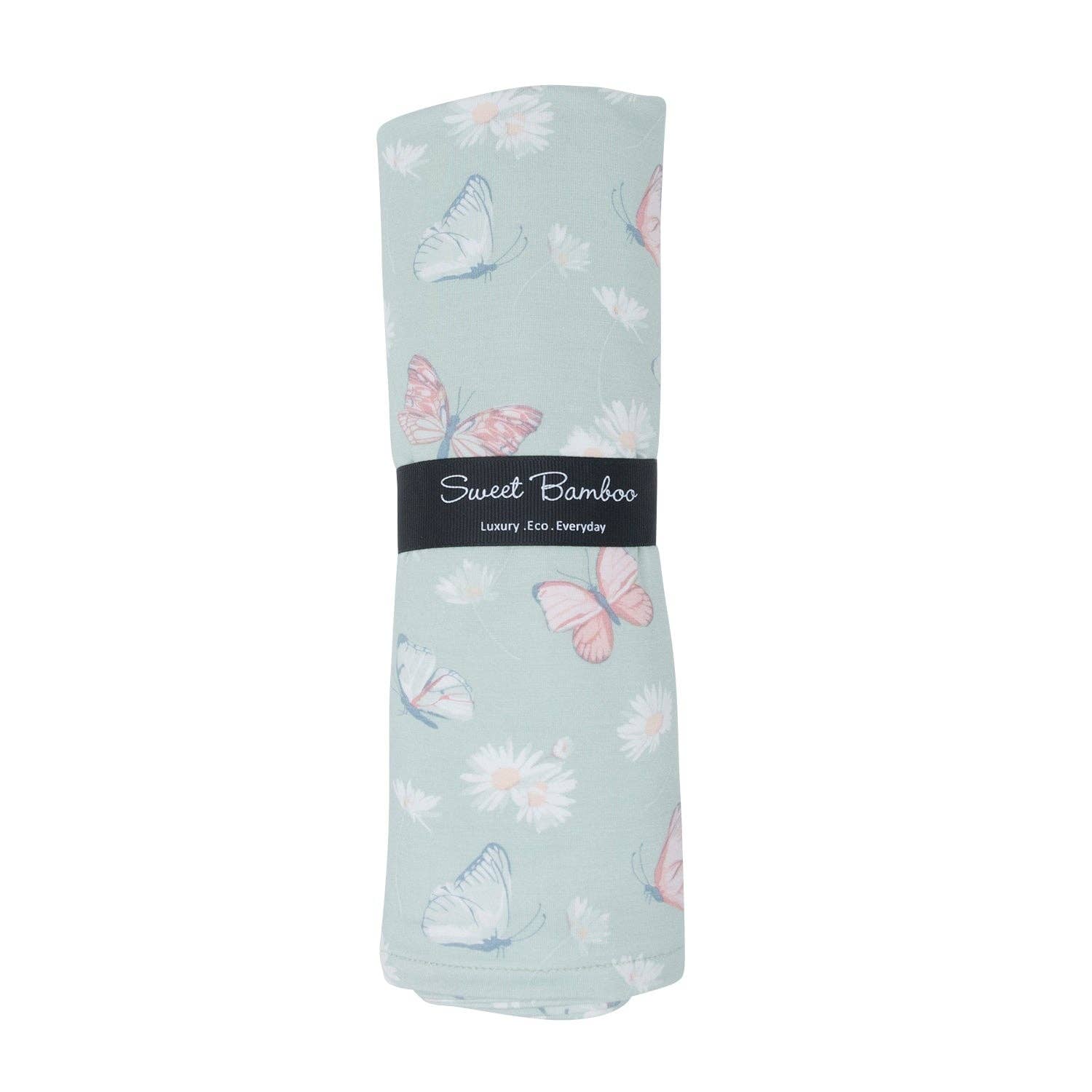 Sweet Bamboo - Swaddle - Butterfly Daisy Mint: Butterfly Daisy Mint / Girl / OS