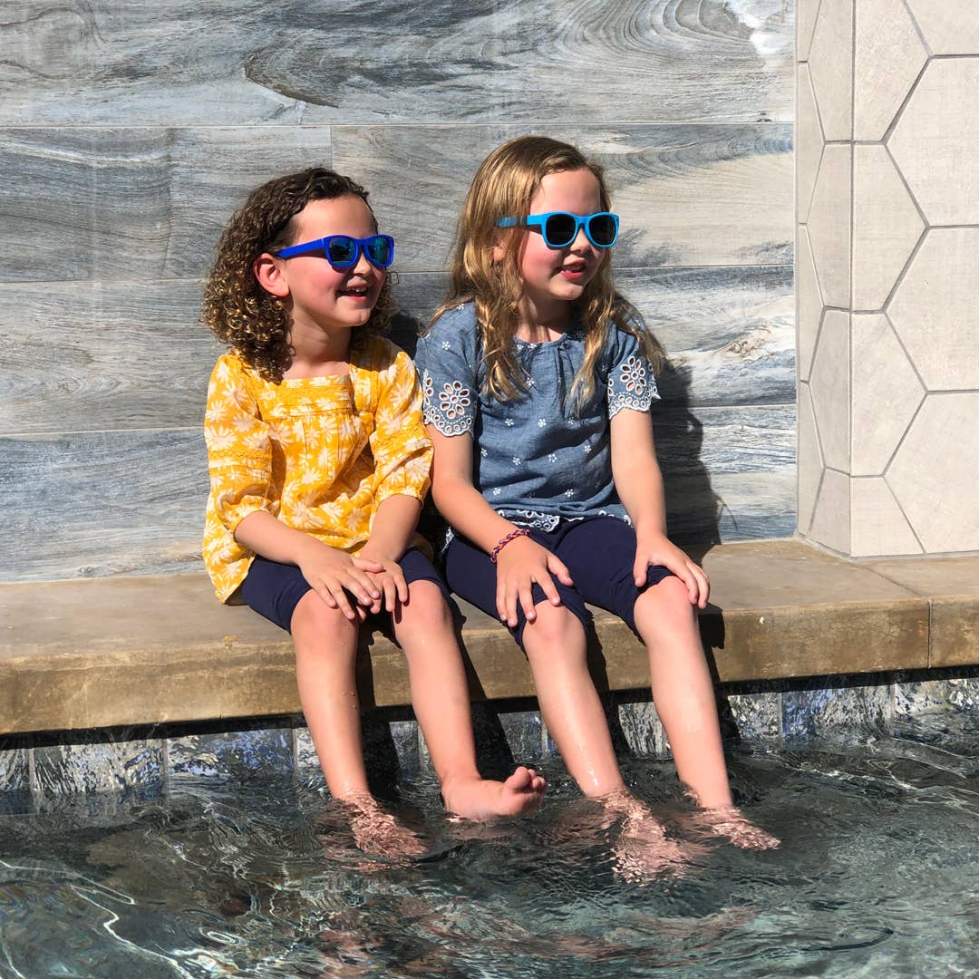 Roshambo Eyewear - Royal Blue Sunglasses: Toddler (Ages 2-4) / Chrome Polarized Lens