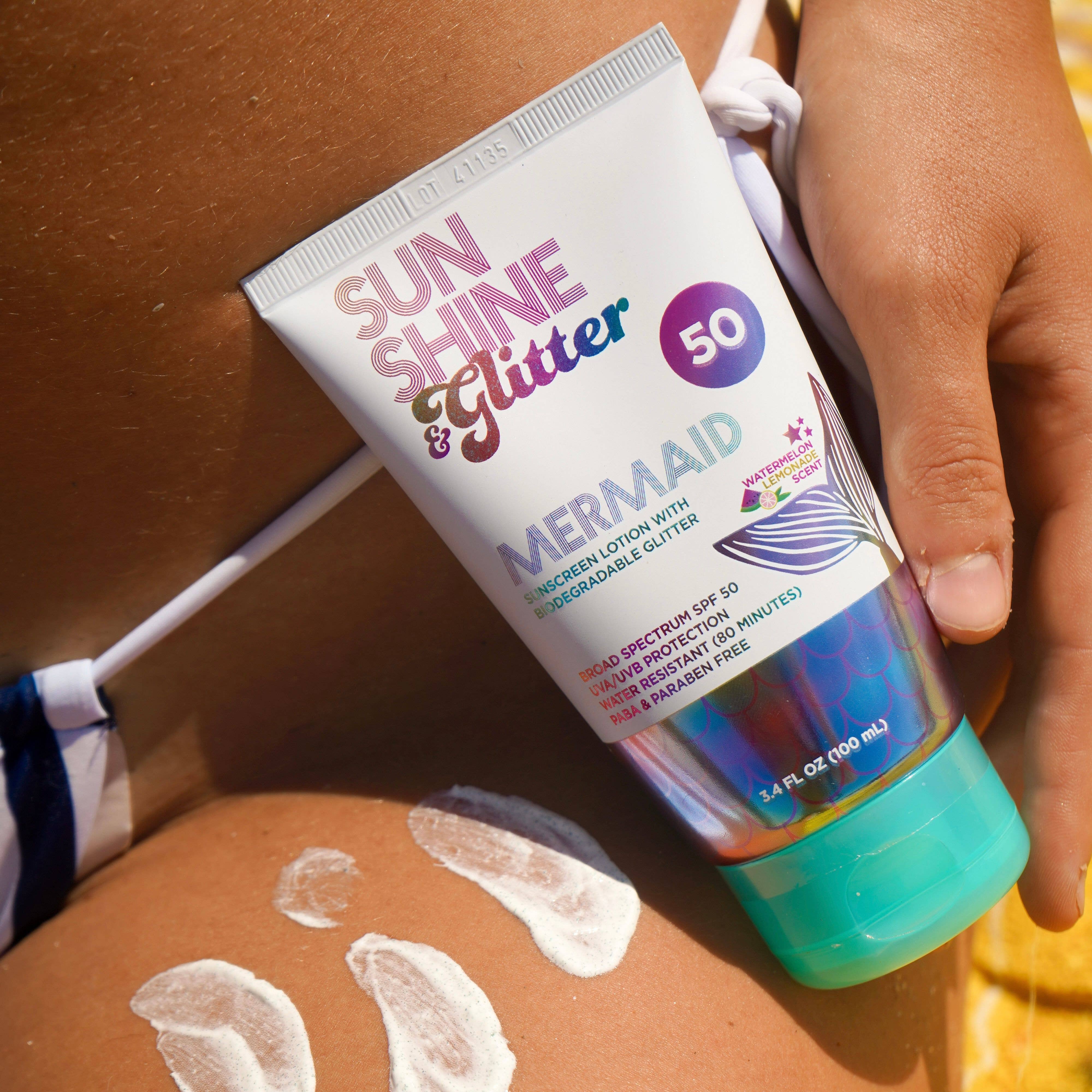 Sunshine & Glitter - NEW! S&G Mermaid Biodegradable Glitter SPF 50 TUBE