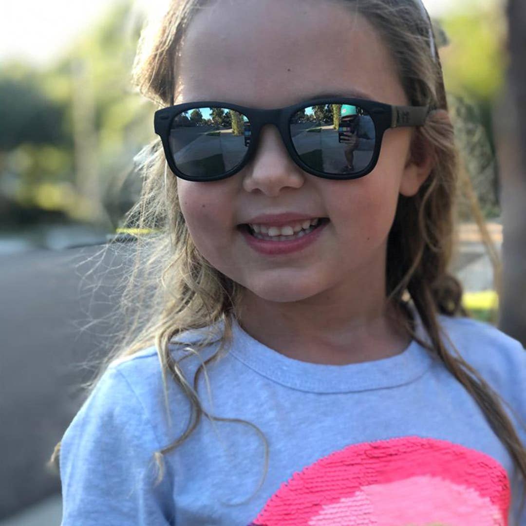 Roshambo Eyewear - Black Sunglasses for Baby, Kids, Teens & Adults: Toddler (Ages 2-4) / Chrome Polarized Lens