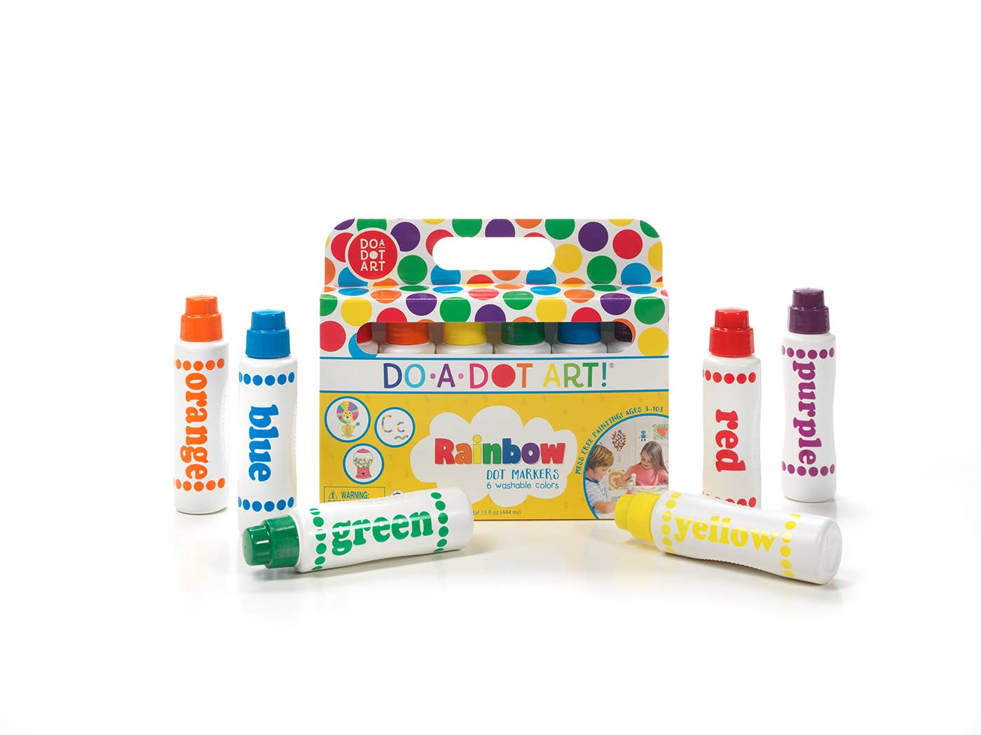 Do A Dot Art - Do A Dot Art! Rainbow Dot Markers – Made in USA - Set of 6