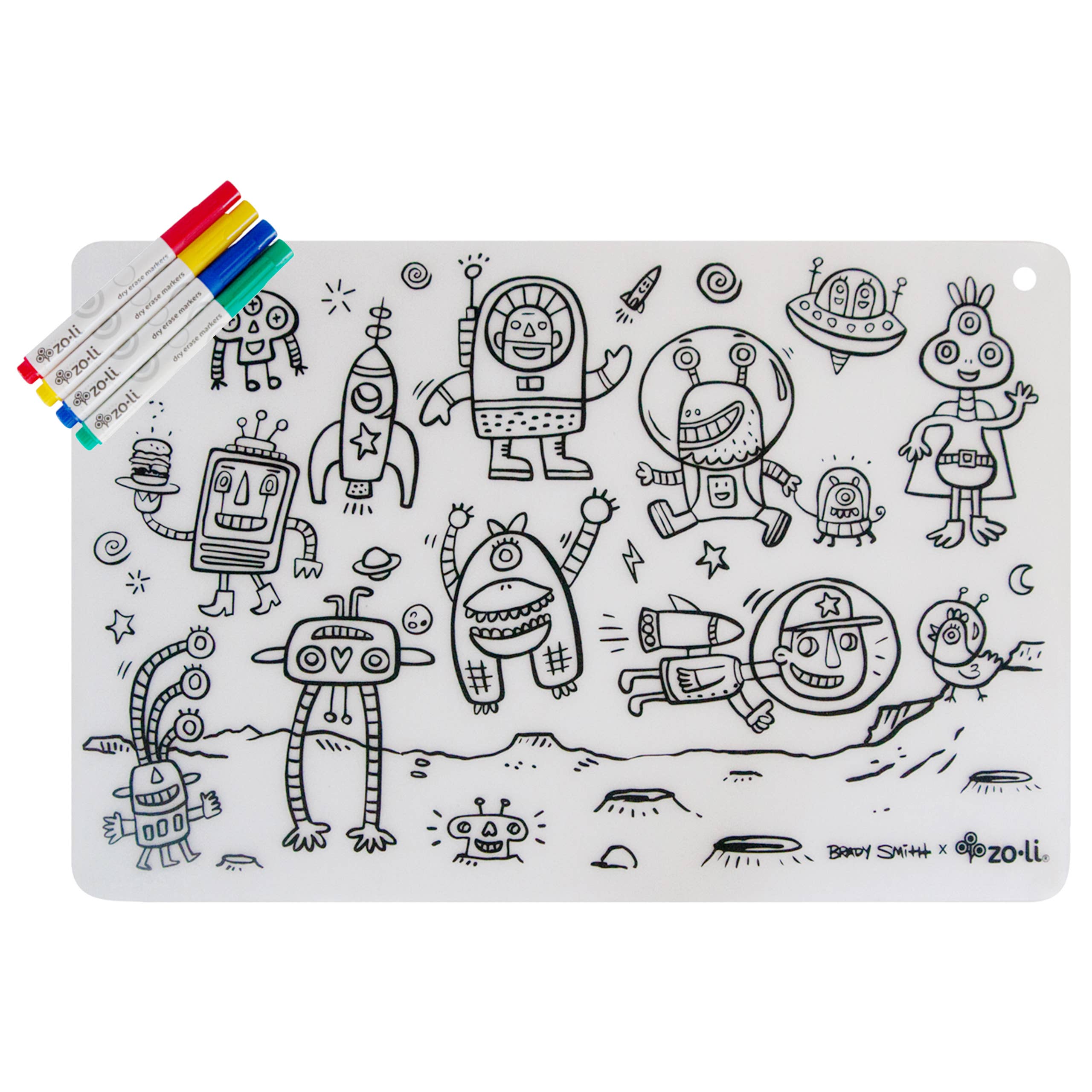 ColorMATTIES - Sea Fun + Space Fun Coloring Placemats