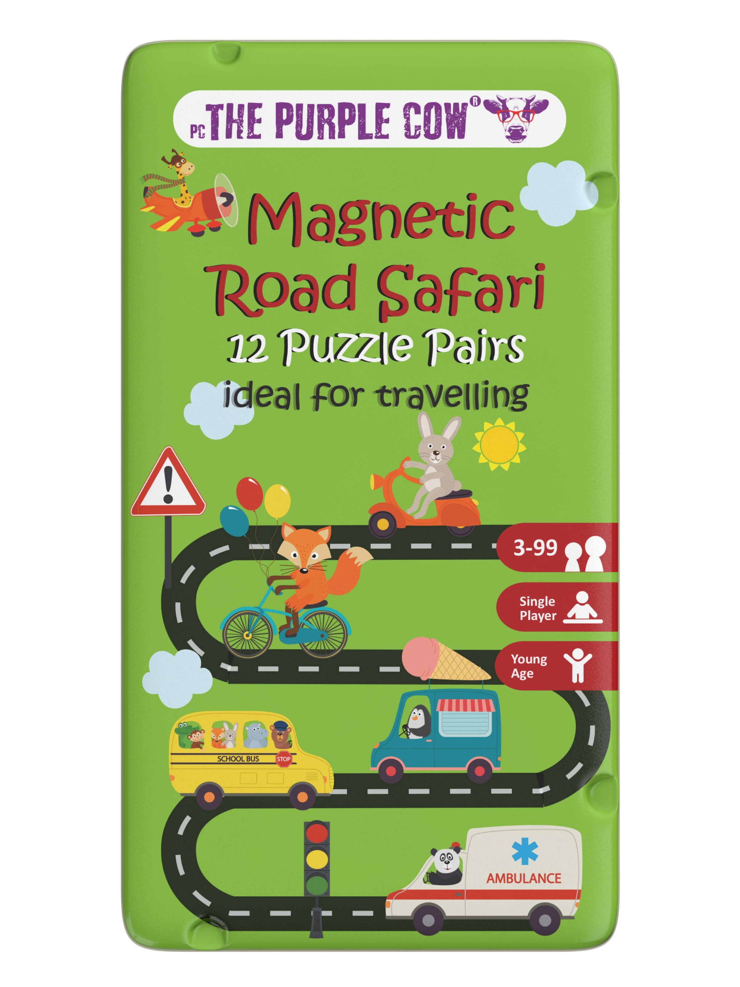 The Purple Cow America Inc. - Travel Game - Magnetic Road Safari