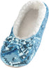 Snoozies Classic Aqua Bling Little Foot Coverings