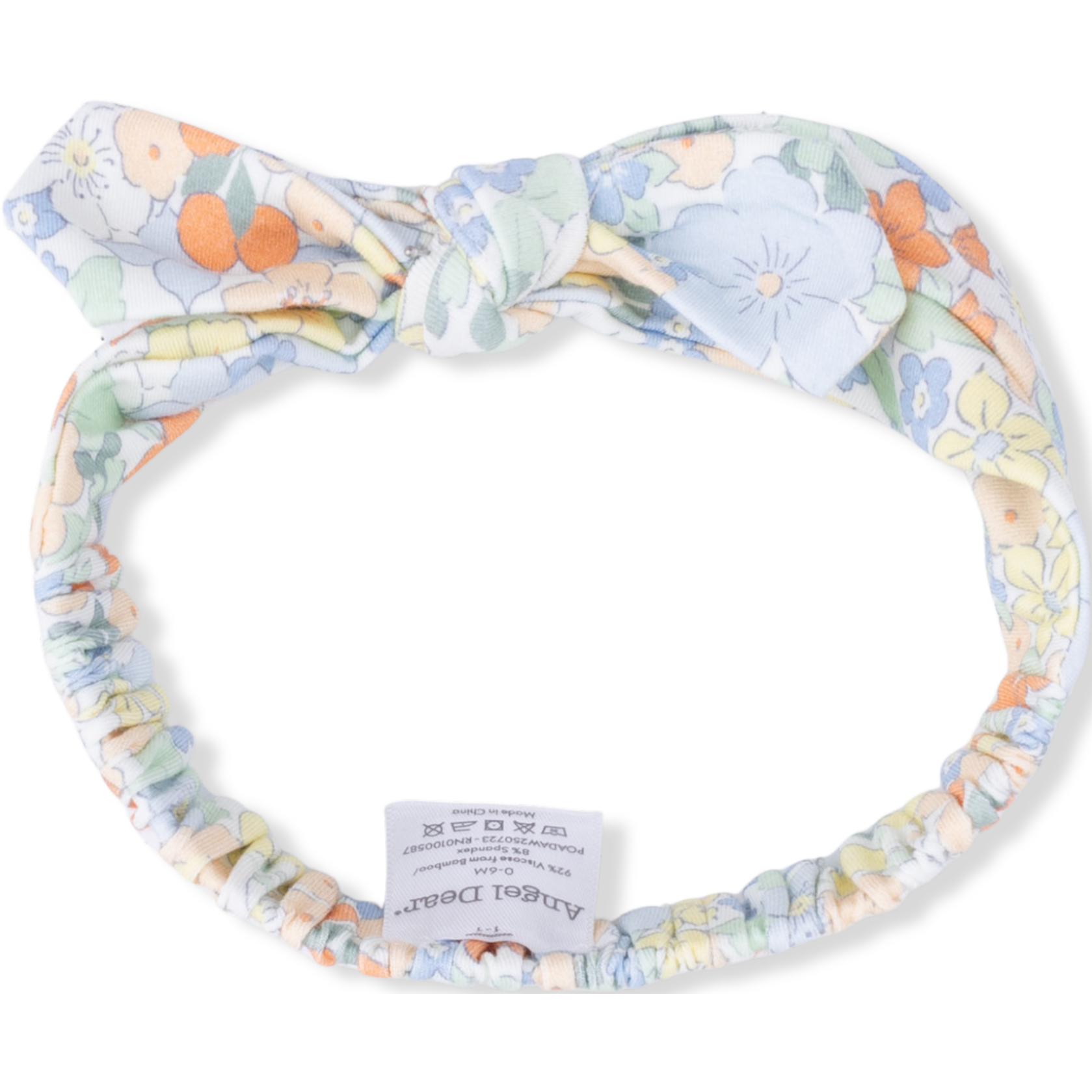 Angel Dear Georgia Floral 2 Way Ruffle Back Zipper Footie & Headband Set