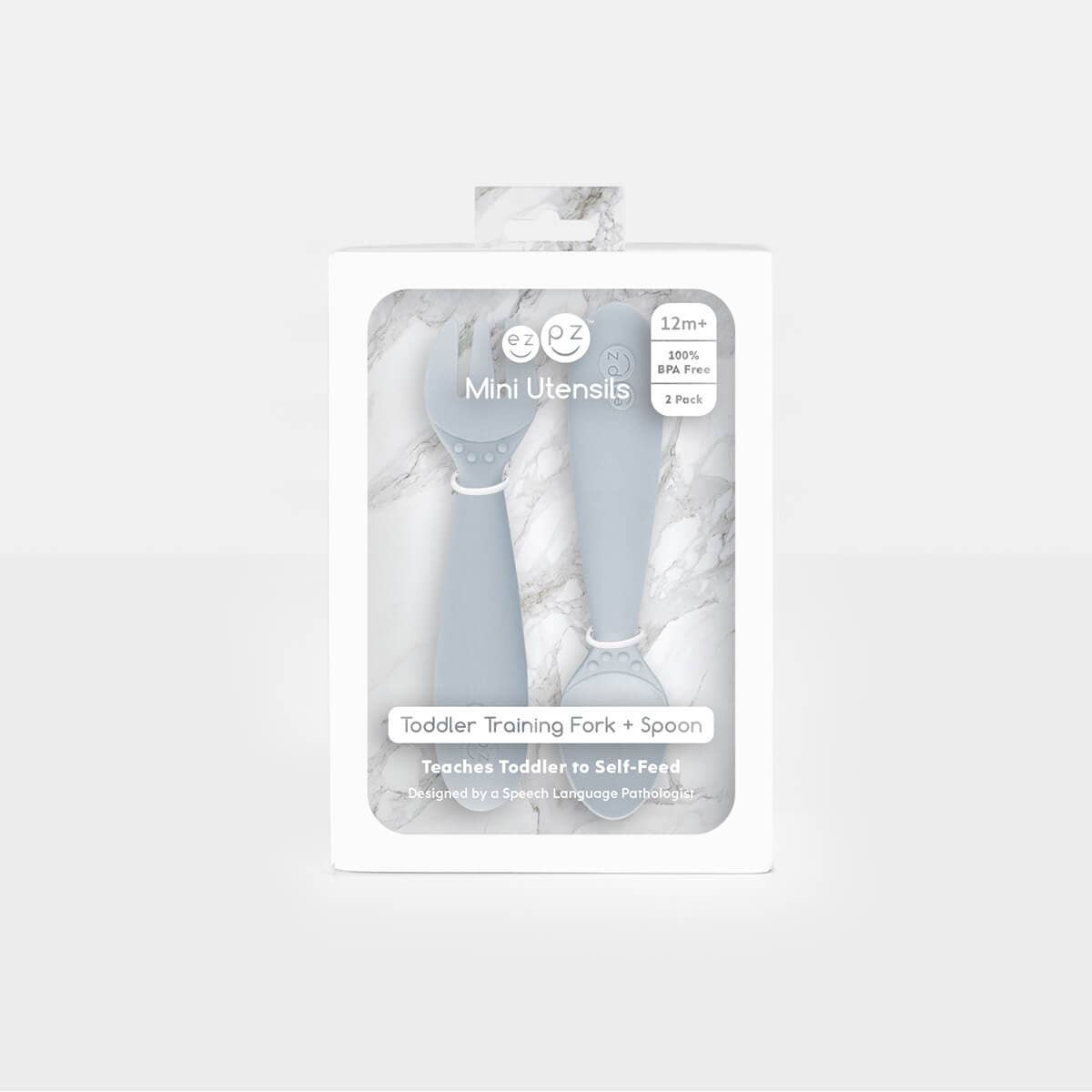 ezpz - Mini Utensils (Toddler 12+ months): Blush