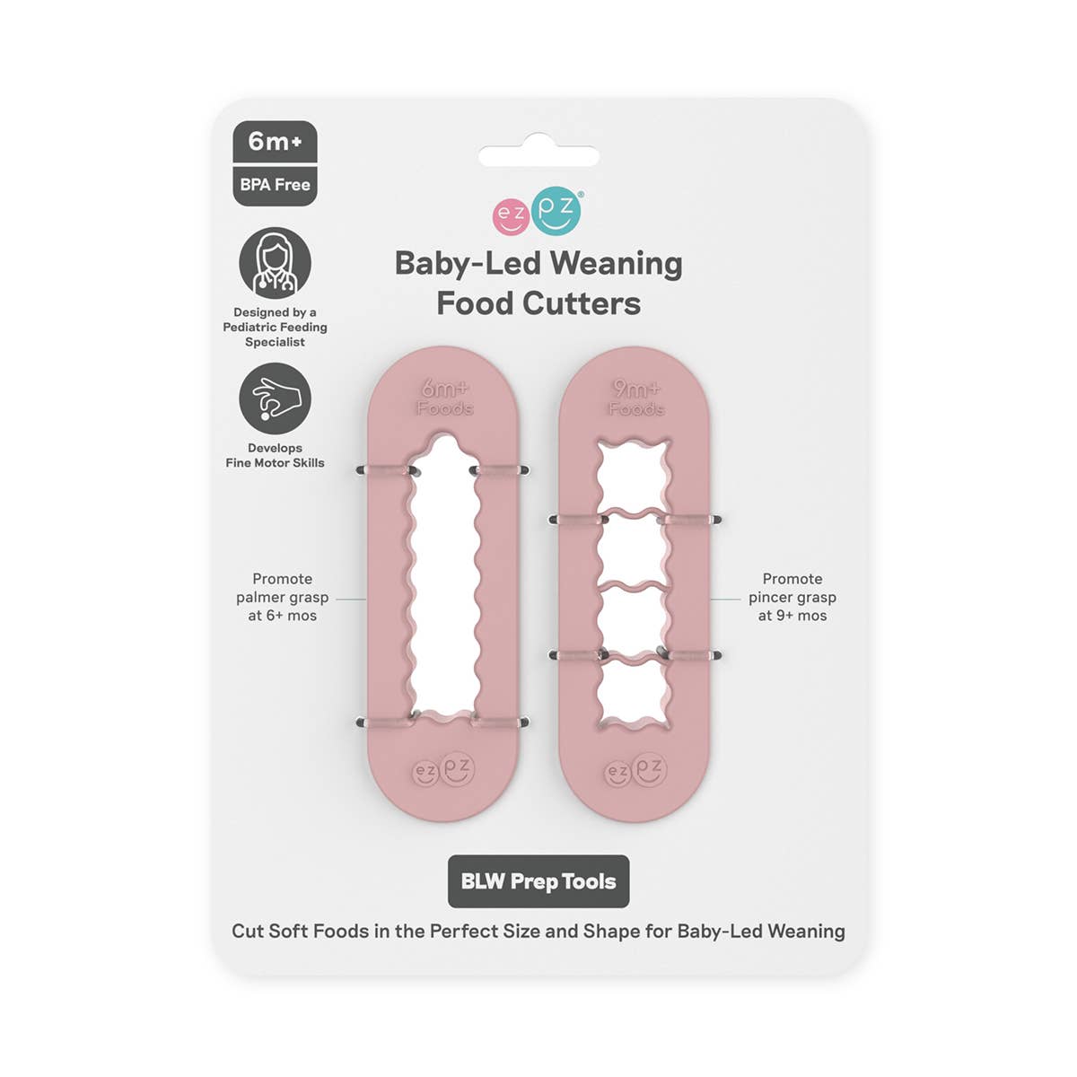 ezpz - Baby-Led Weaning Food Cutters (Baby 6+ months): Blush
