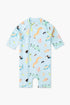 Kids & Baby Swim Long Rashguard One-Piece_Reef Life: Unisex / Reef Life