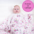 LollyBanks - Pink Golf Baby 100% Cotton Muslin Swaddle Blanket 47"x47"