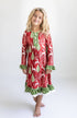 Red Christmas Holiday Reindeer Ruffle Lounge Play Gown