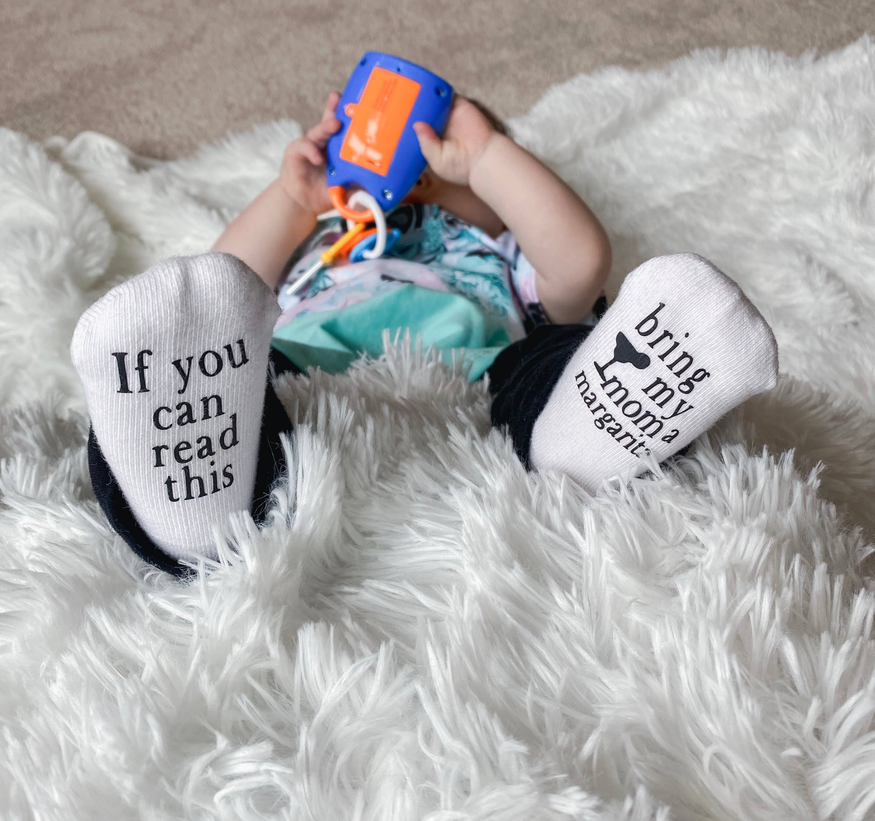 Bring my Mom a Margarita Baby Socks | Items for Moms | Baby: 6-18mo
