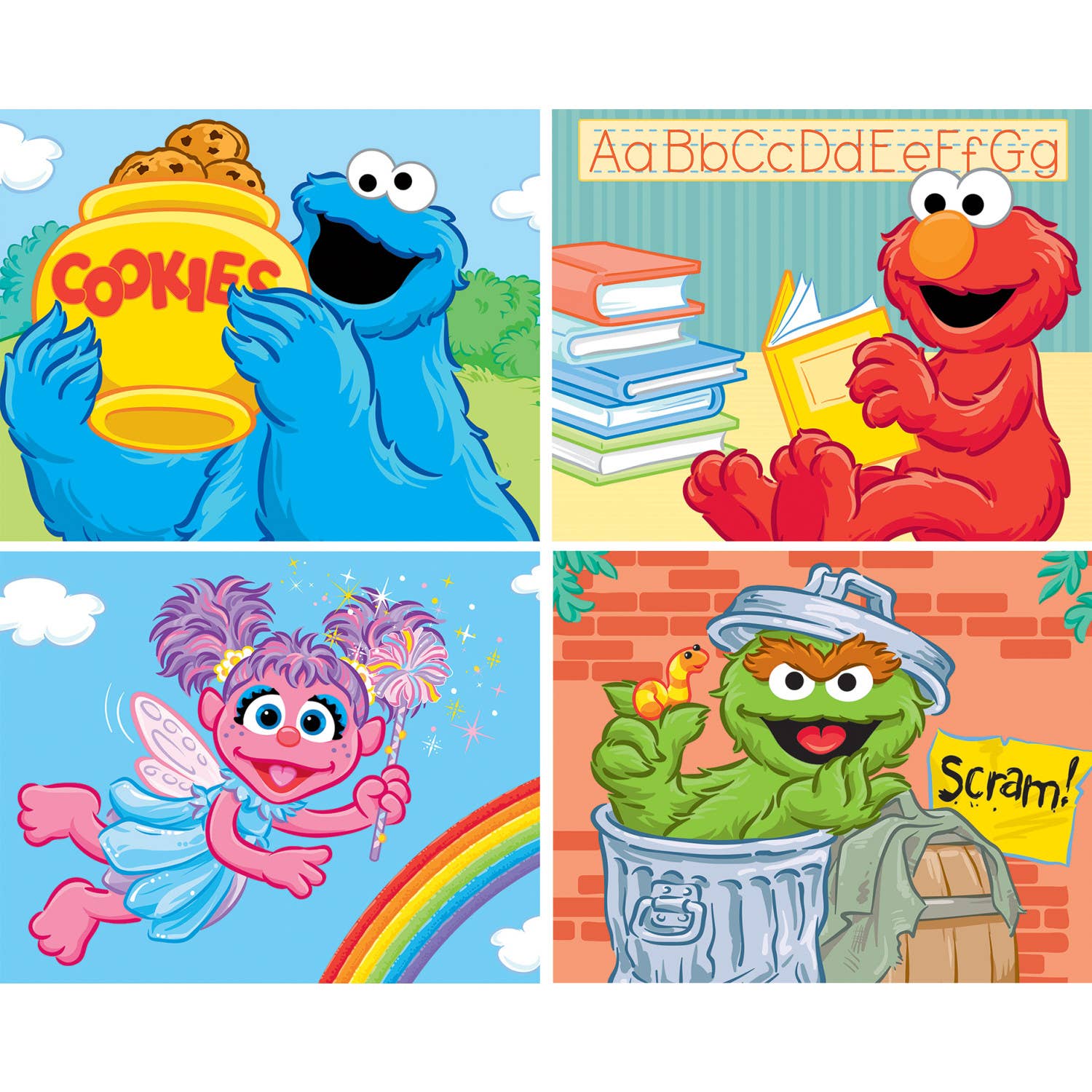 Sesame Street 4-Pack 24 Piece Puzzles