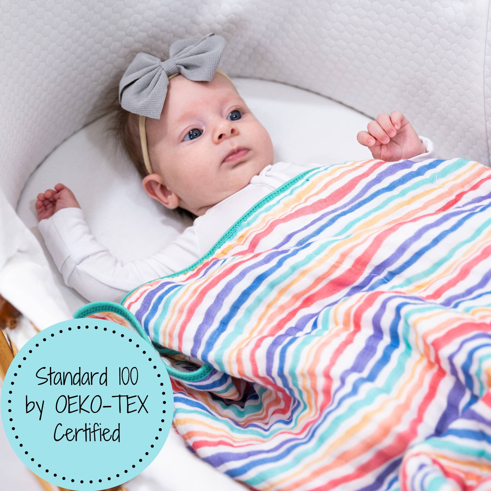 LollyBanks - Rainbow Toddler 100% Cotton Muslin Blanket
