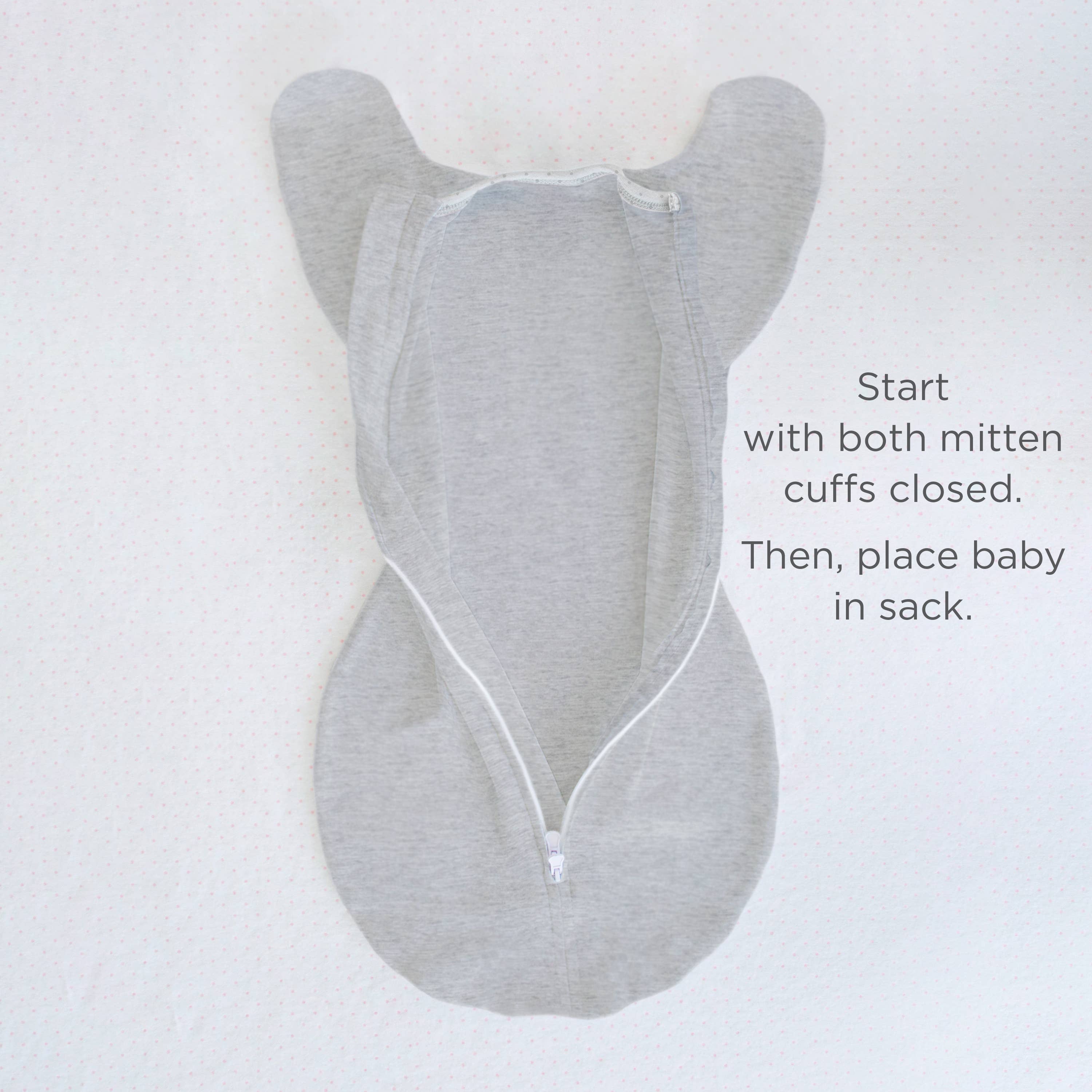 SwaddleDesigns - Transitional Swaddle Sack, Heathered Denim