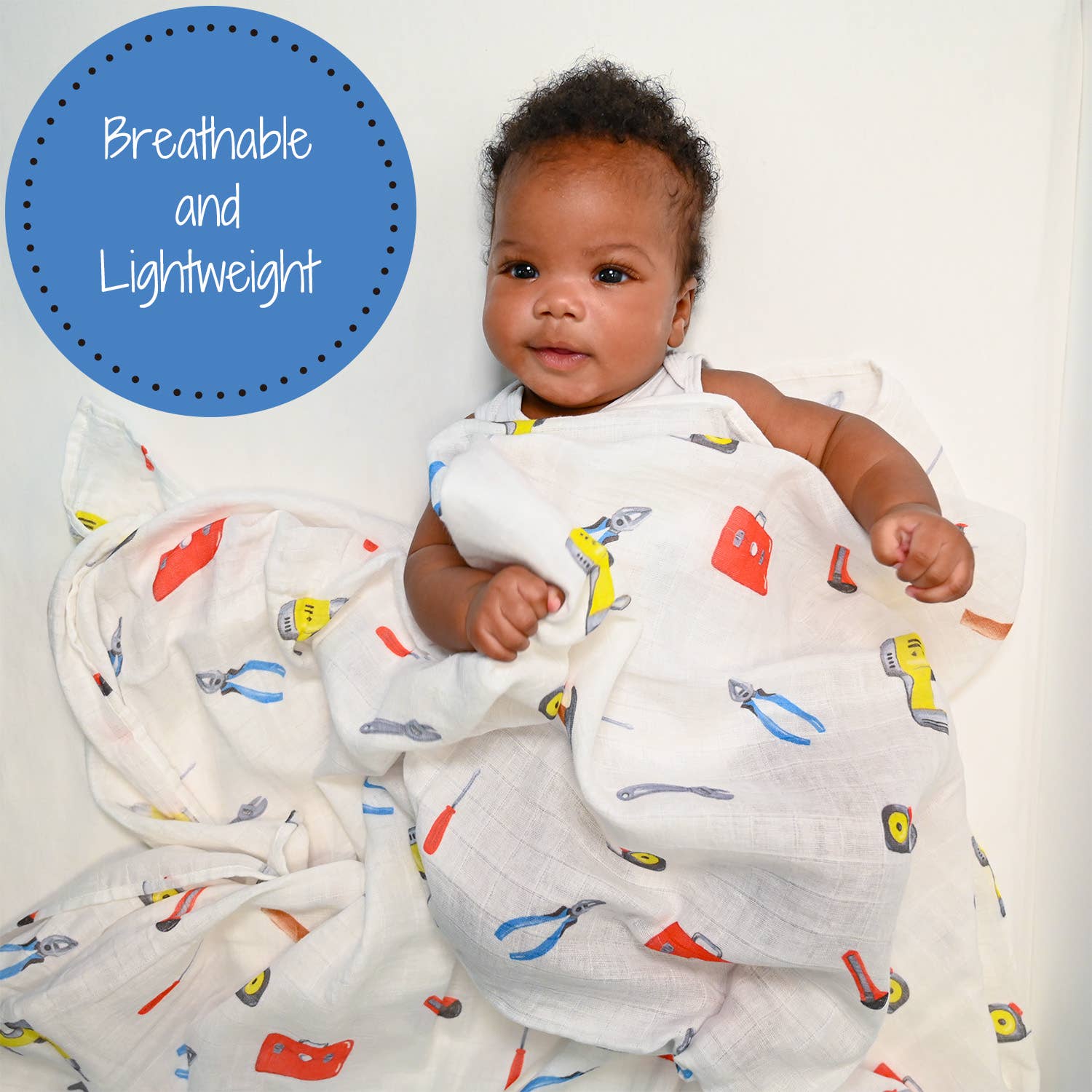 LollyBanks - Toolbox Baby Muslin Swaddle Blanket